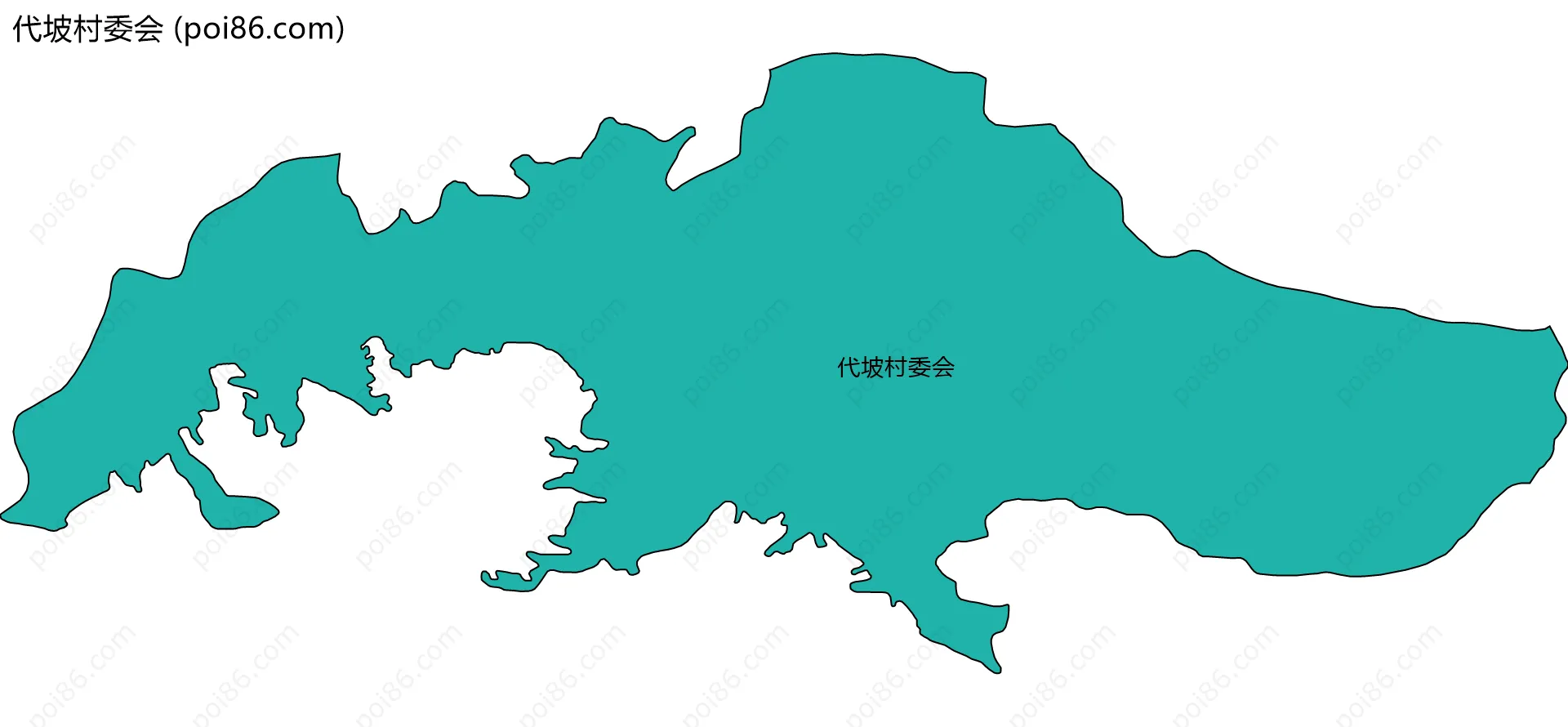代坡村委会边界地图