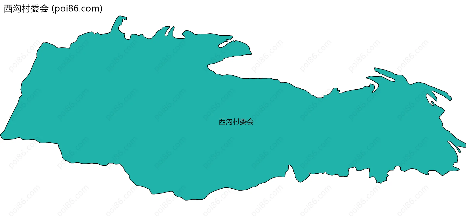 西沟村委会边界地图