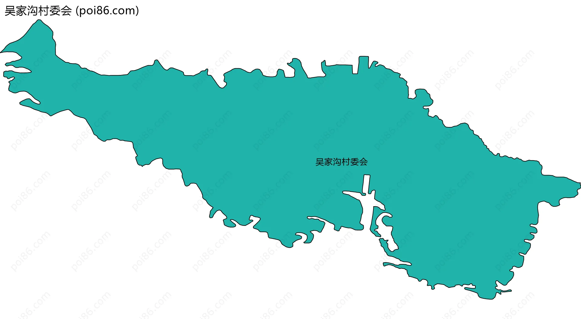 吴家沟村委会边界地图