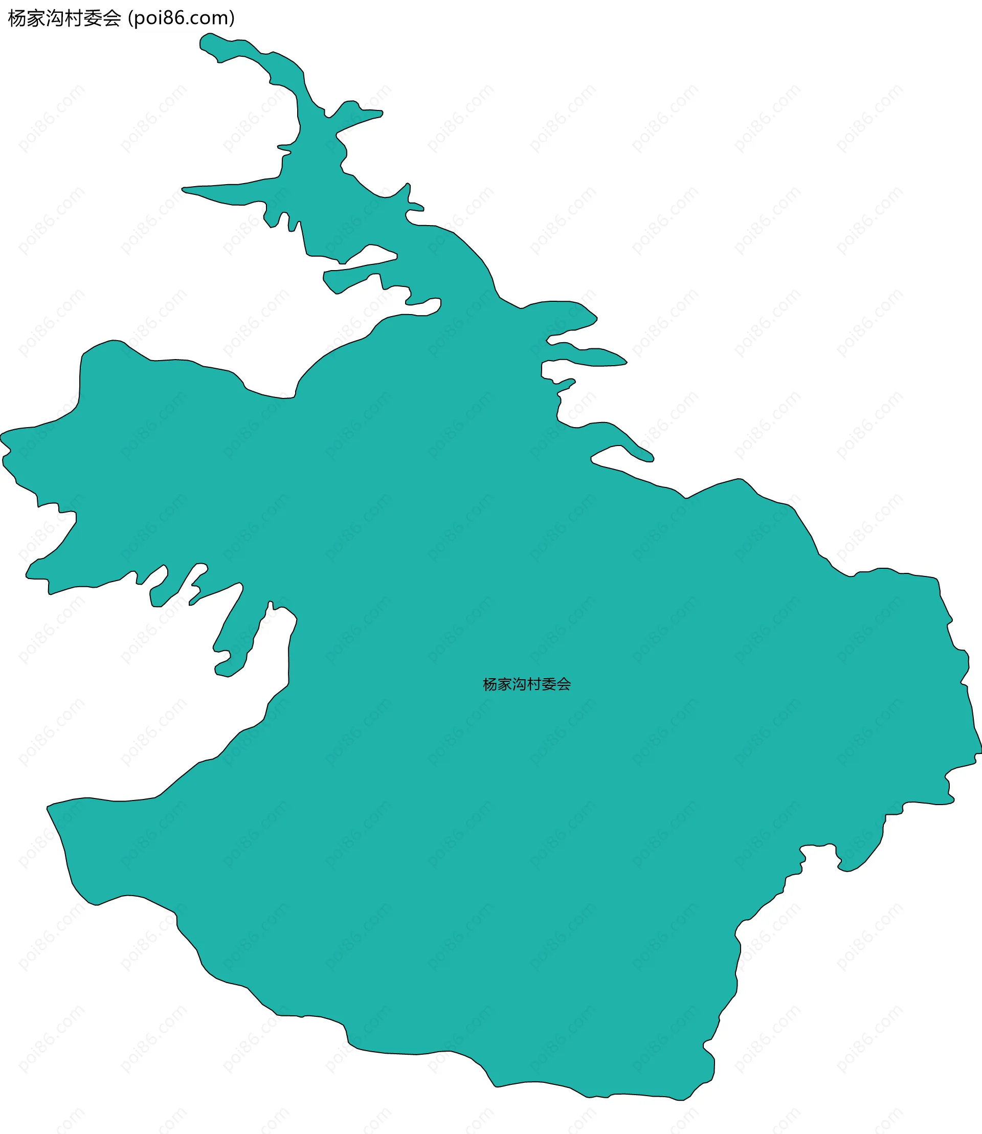 杨家沟村委会边界地图