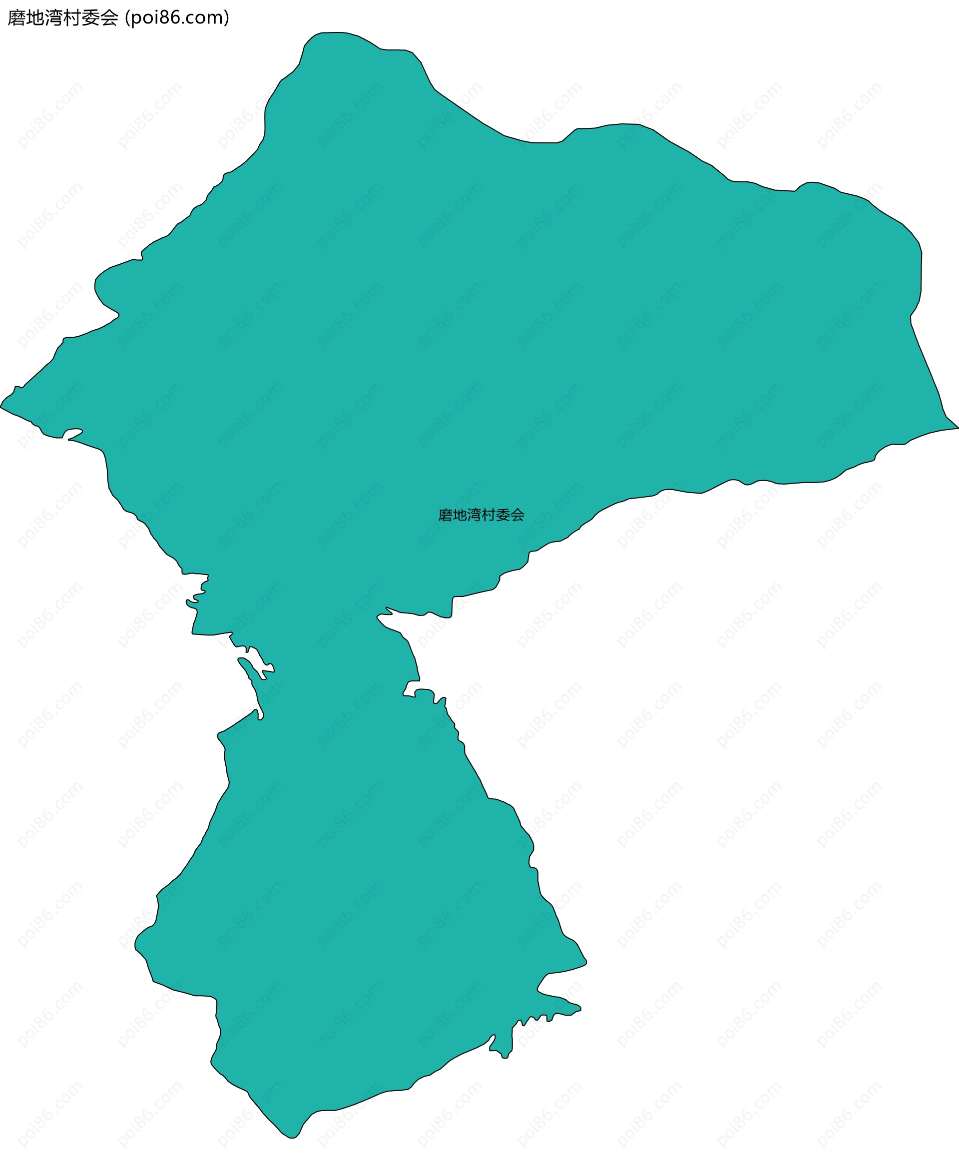 磨地湾村委会边界地图