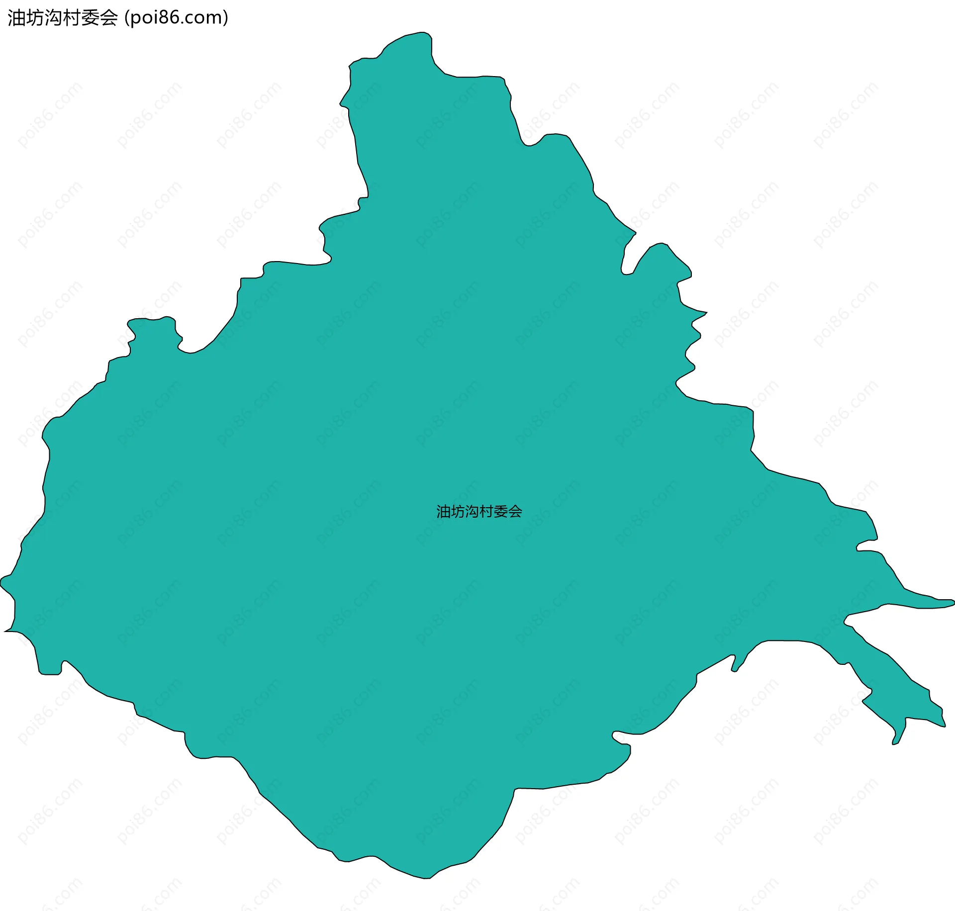 油坊沟村委会边界地图