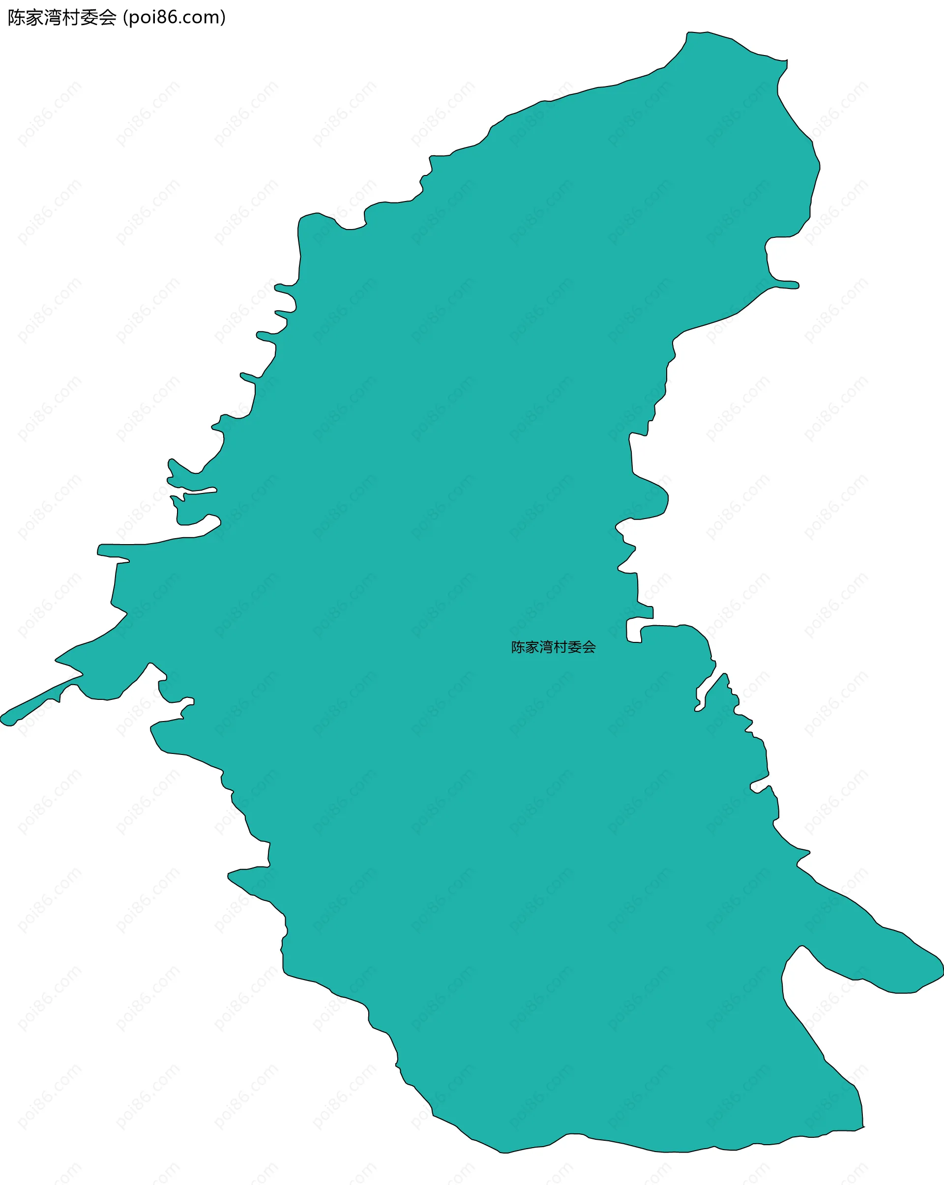 陈家湾村委会边界地图