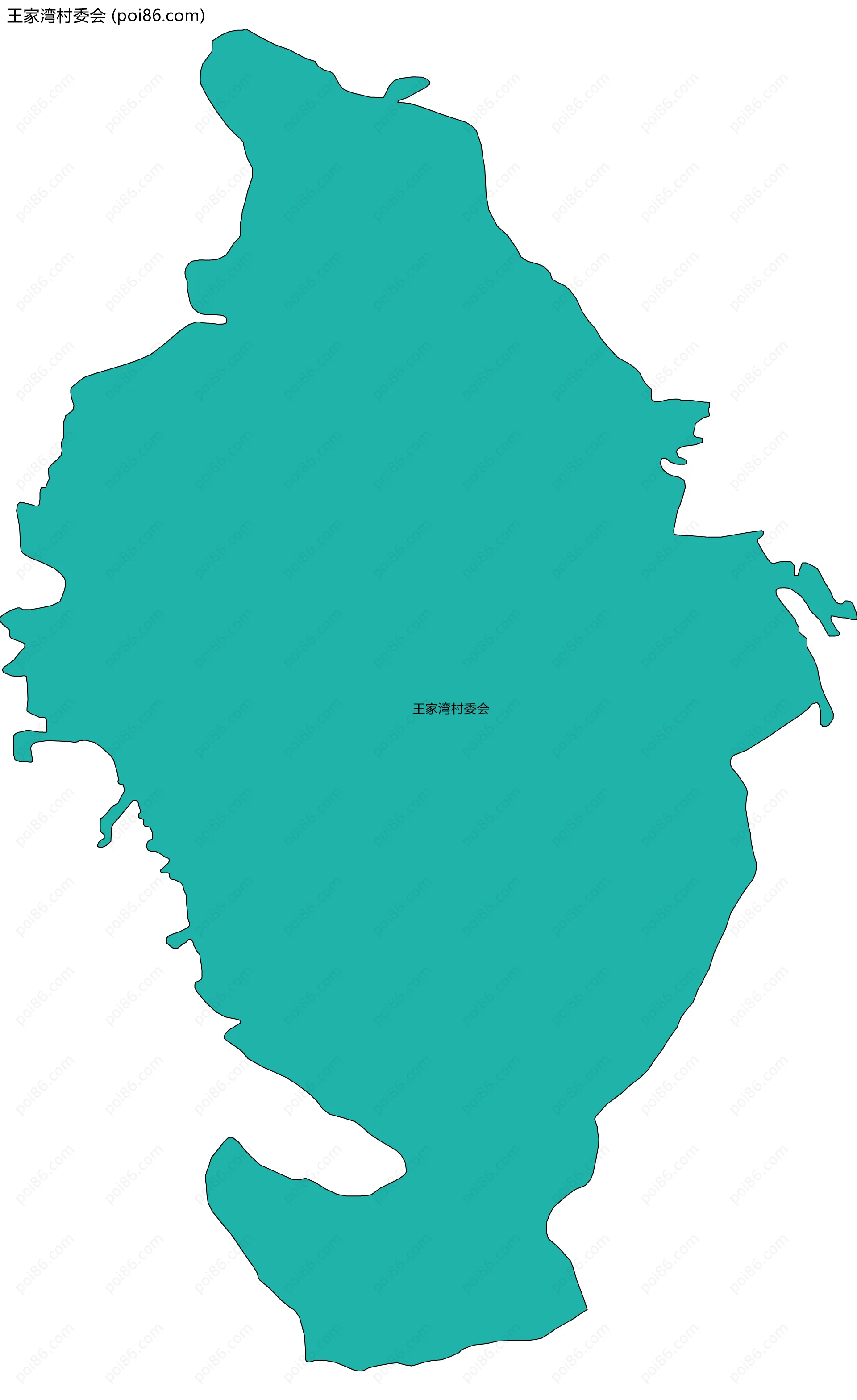 王家湾村委会边界地图