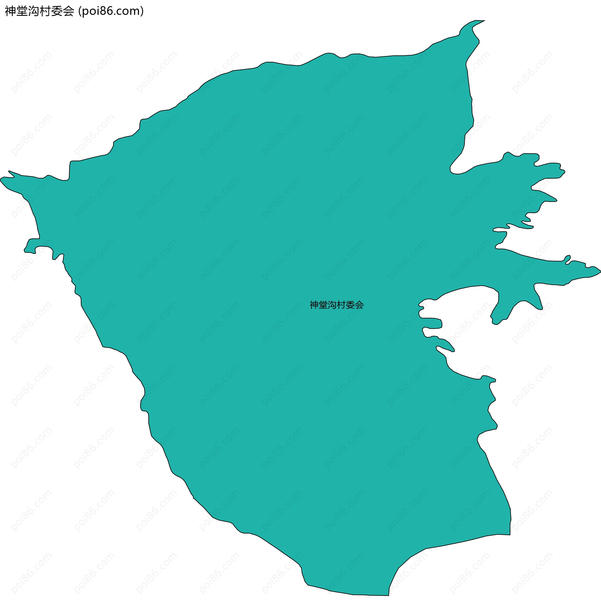 神堂沟村委会边界地图