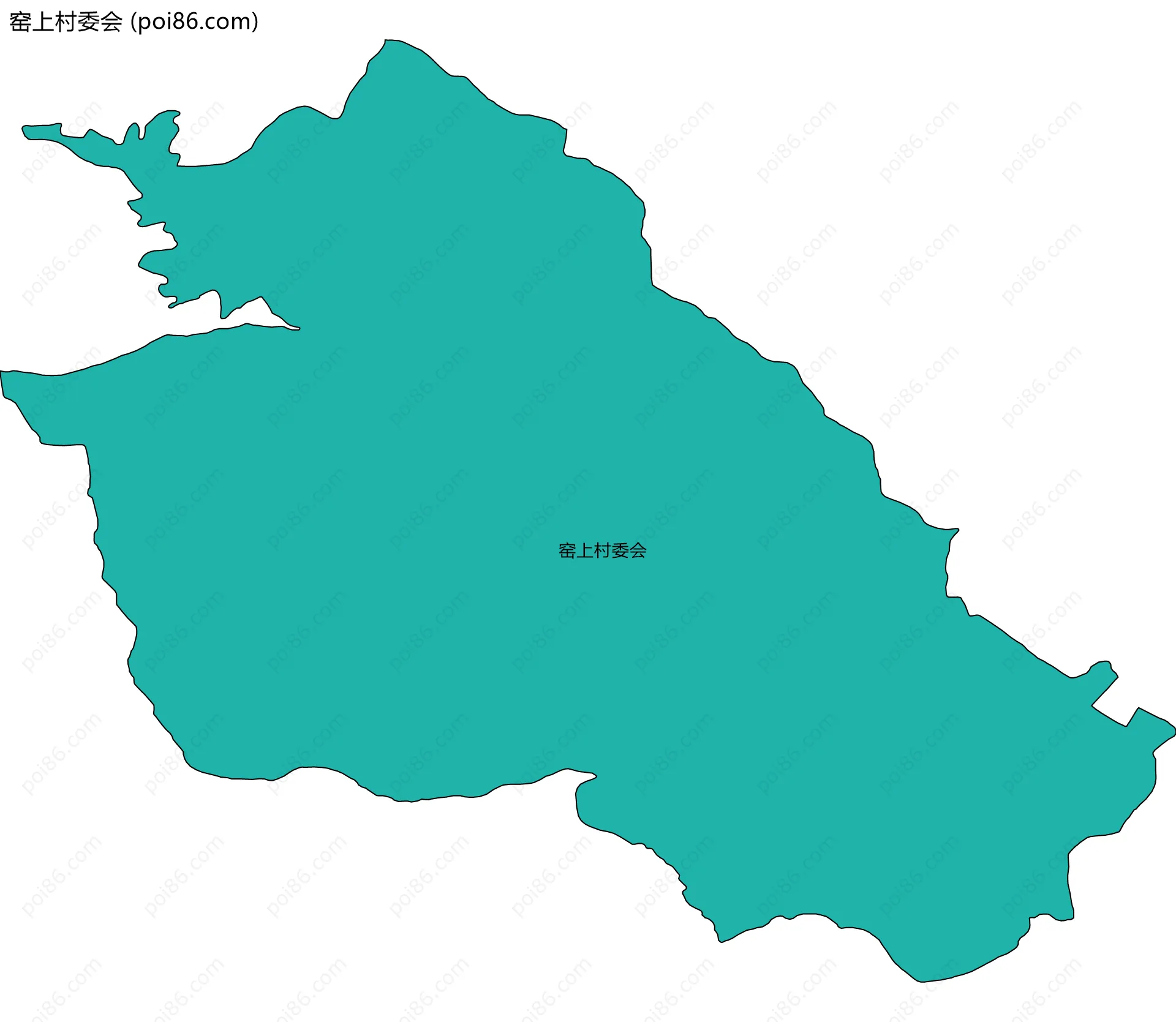 窑上村委会边界地图