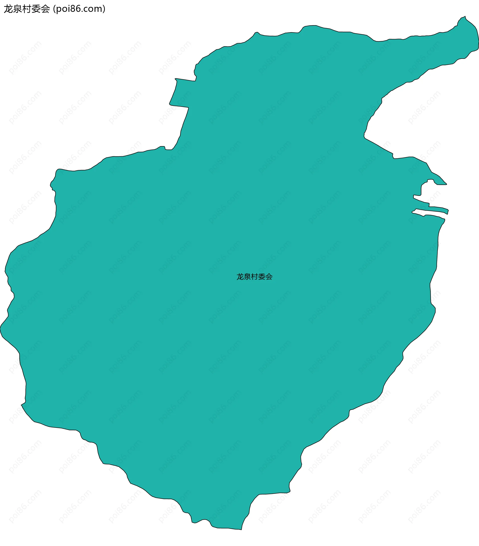 龙泉村委会边界地图