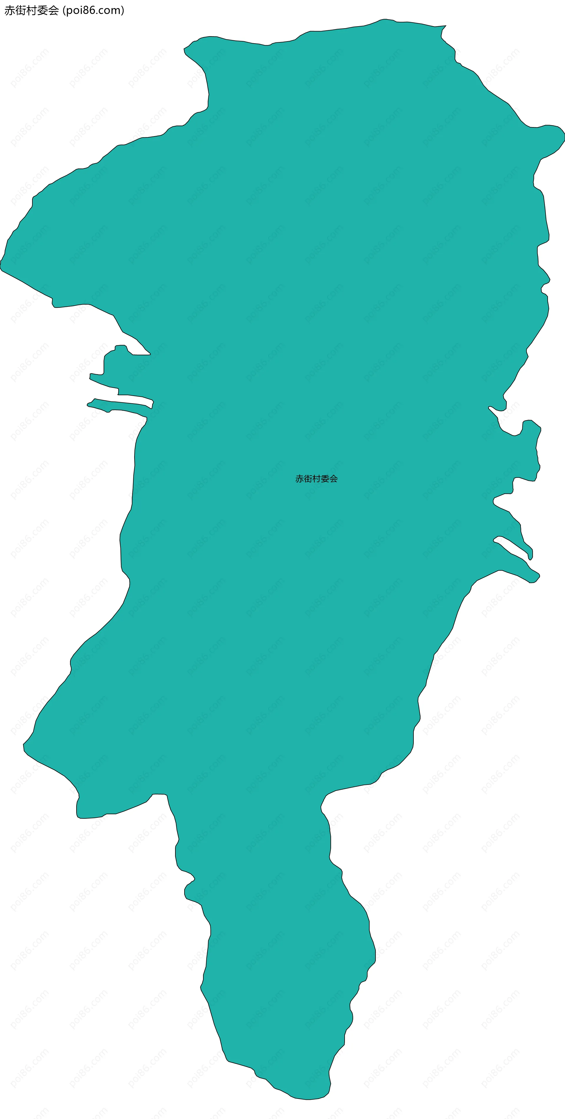 赤街村委会边界地图