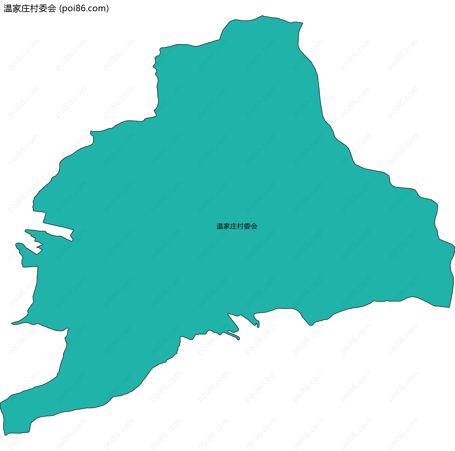 温家庄村委会边界地图