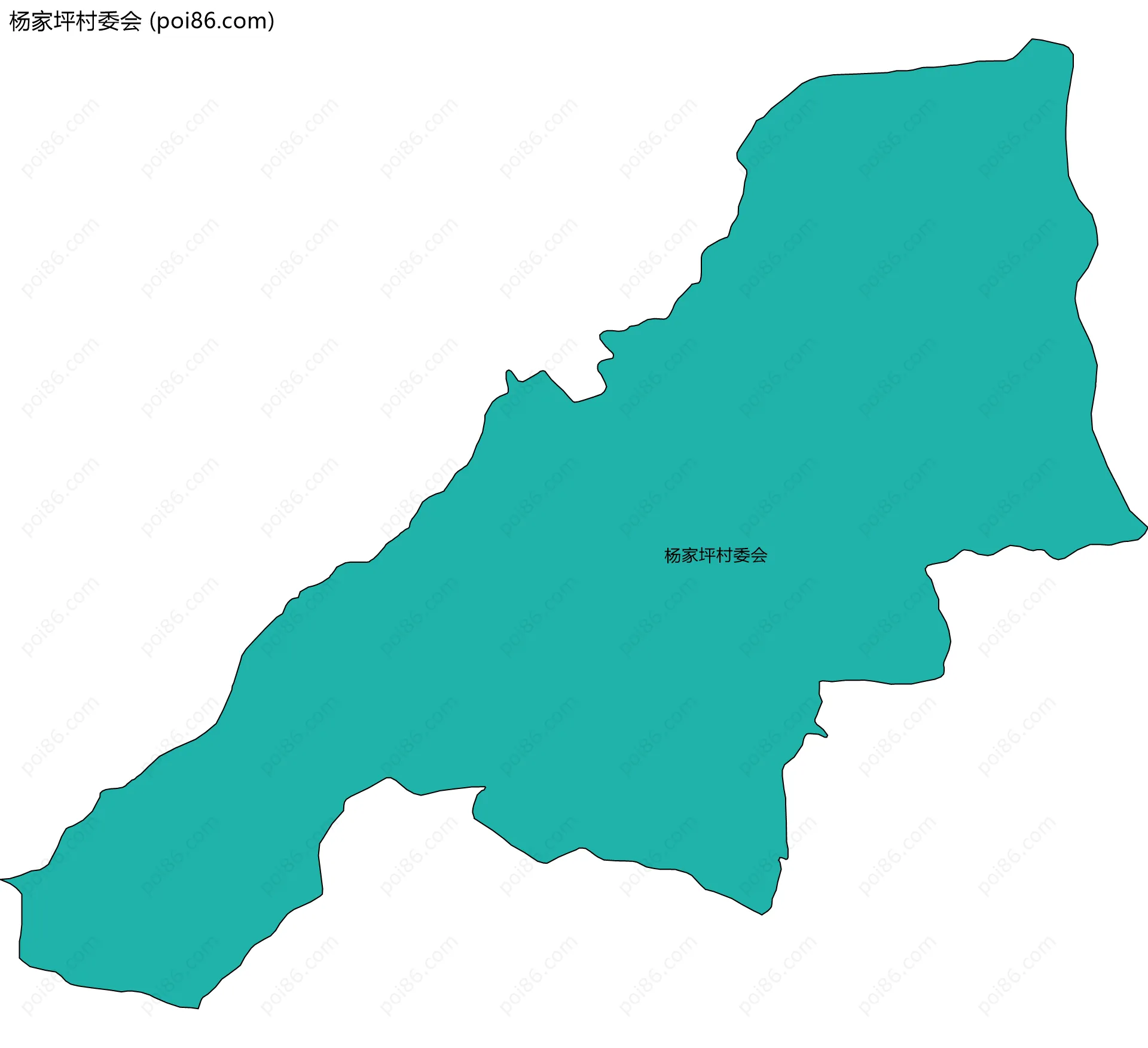 杨家坪村委会边界地图