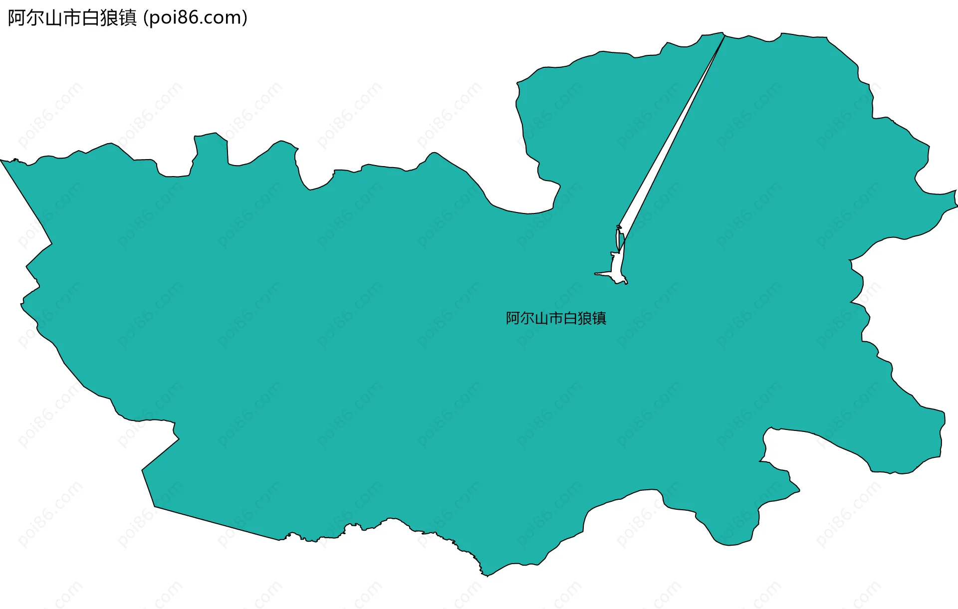 阿尔山市白狼镇边界地图