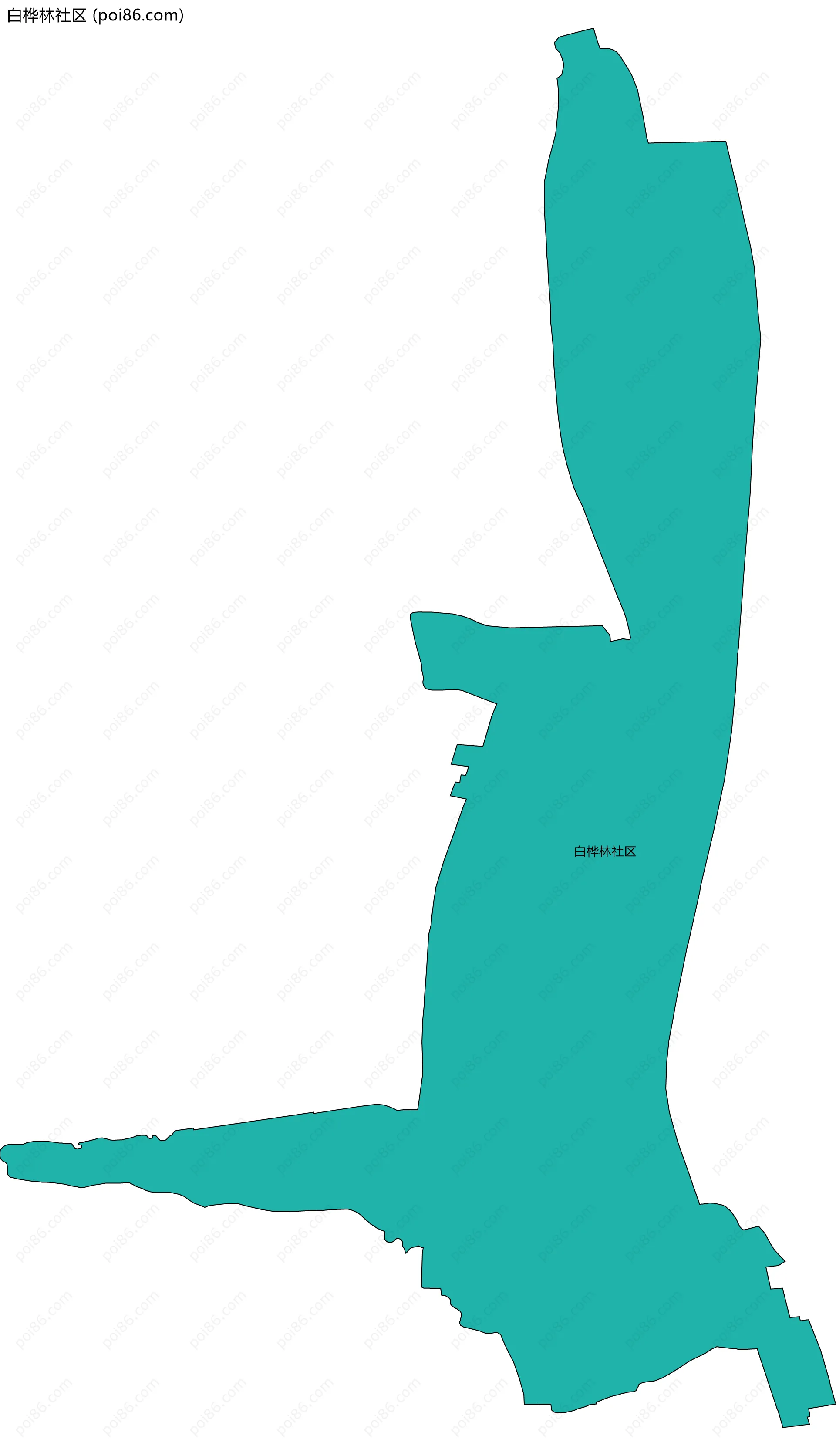 白桦林社区边界地图