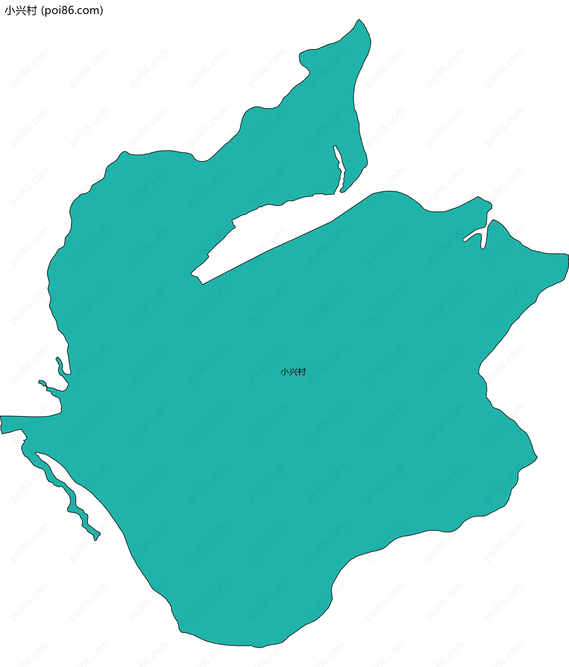 小兴村边界地图