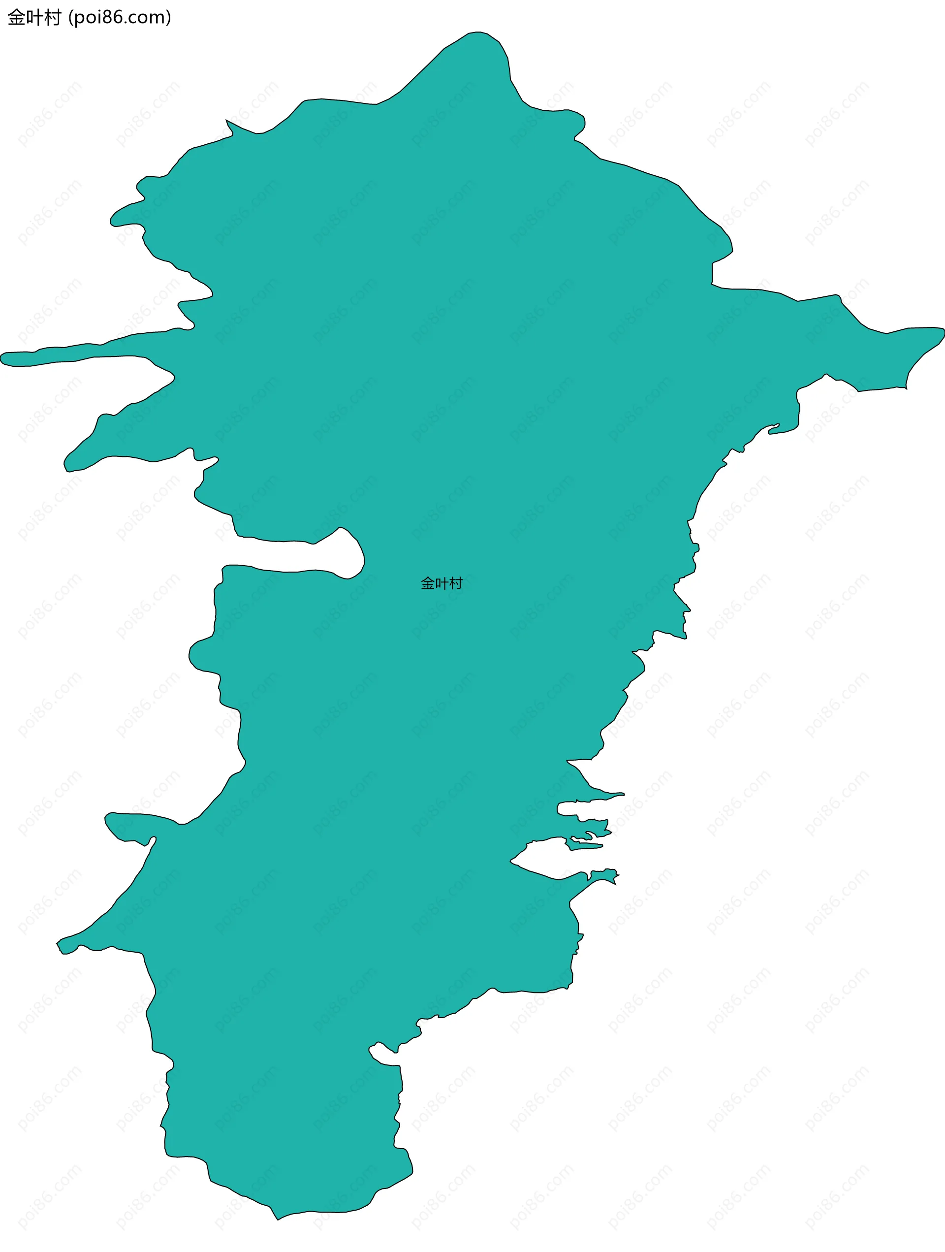 金叶村边界地图