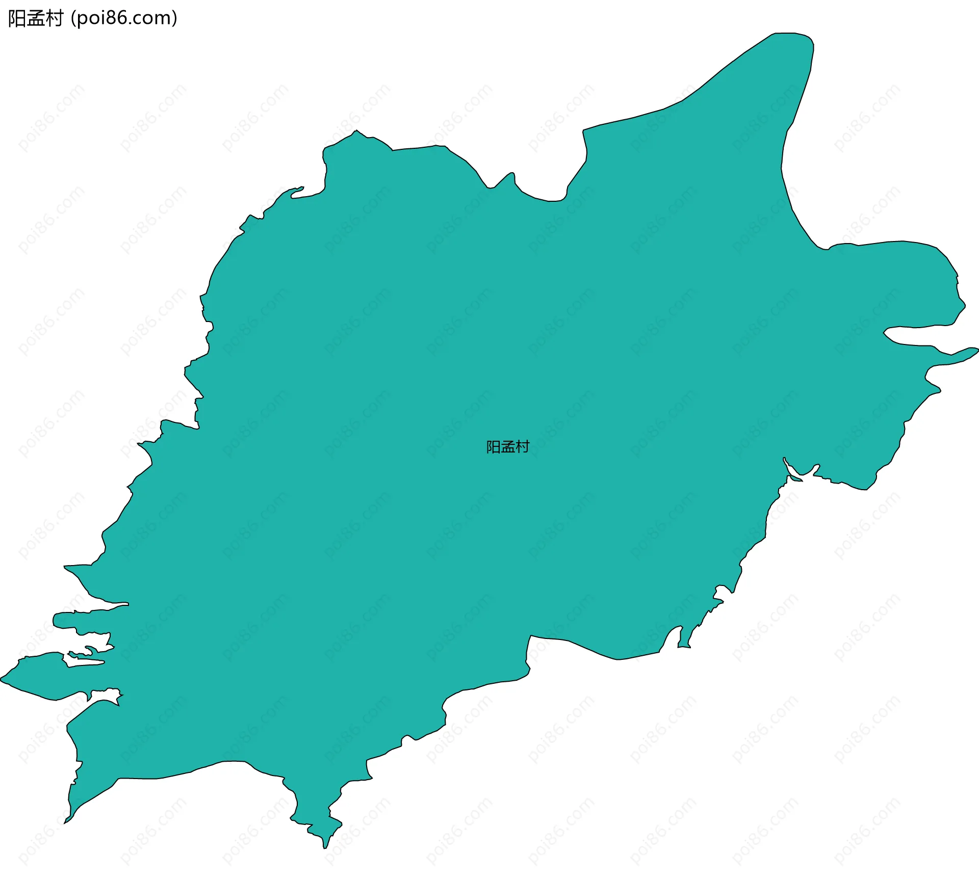 阳孟村边界地图