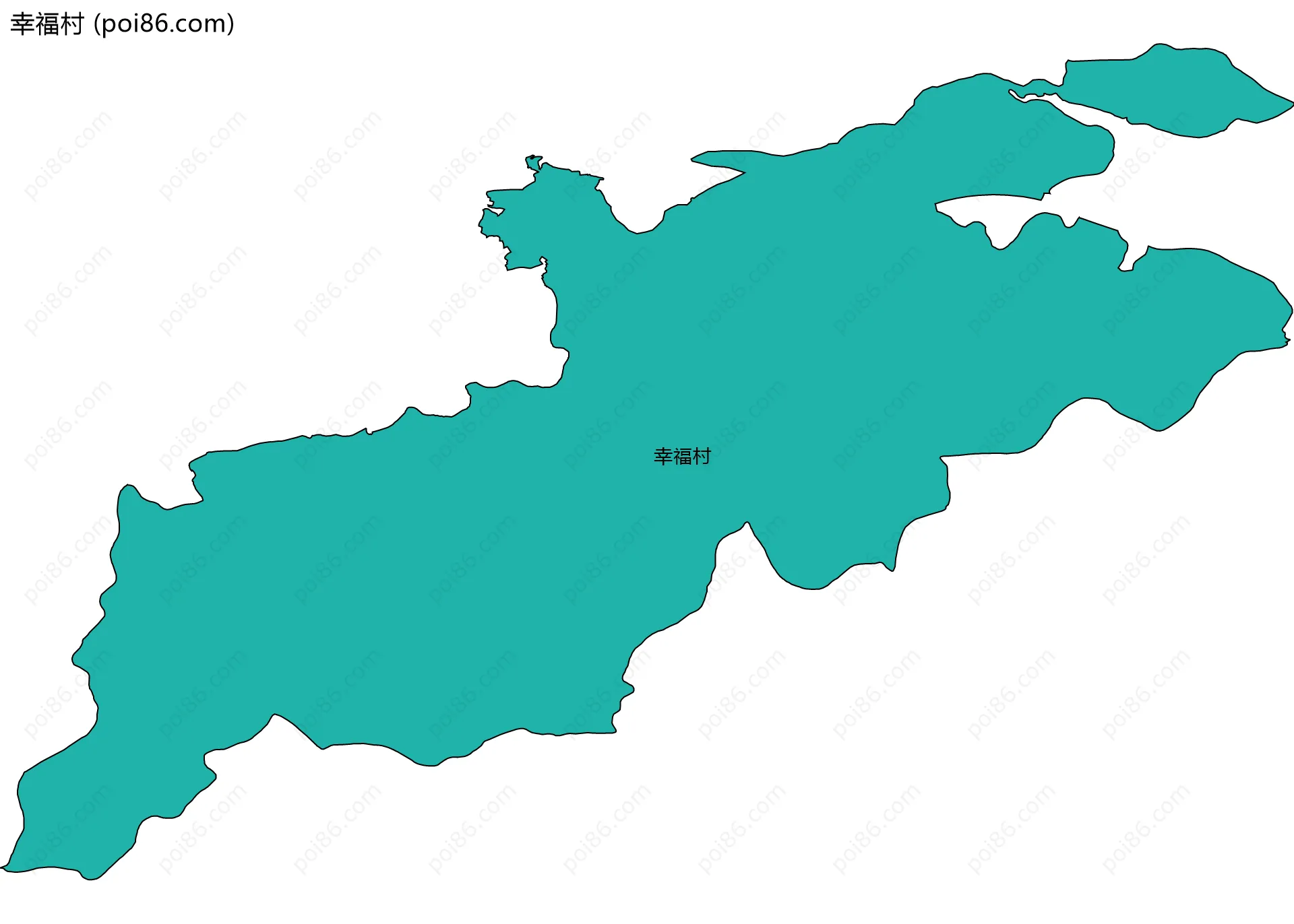 幸福村边界地图