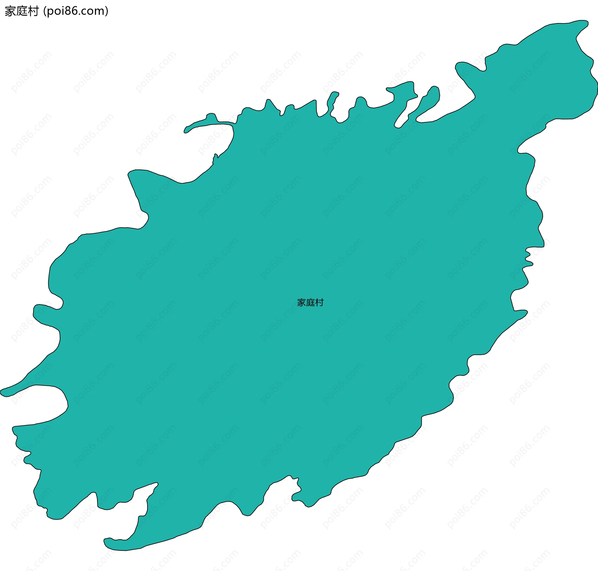 家庭村边界地图