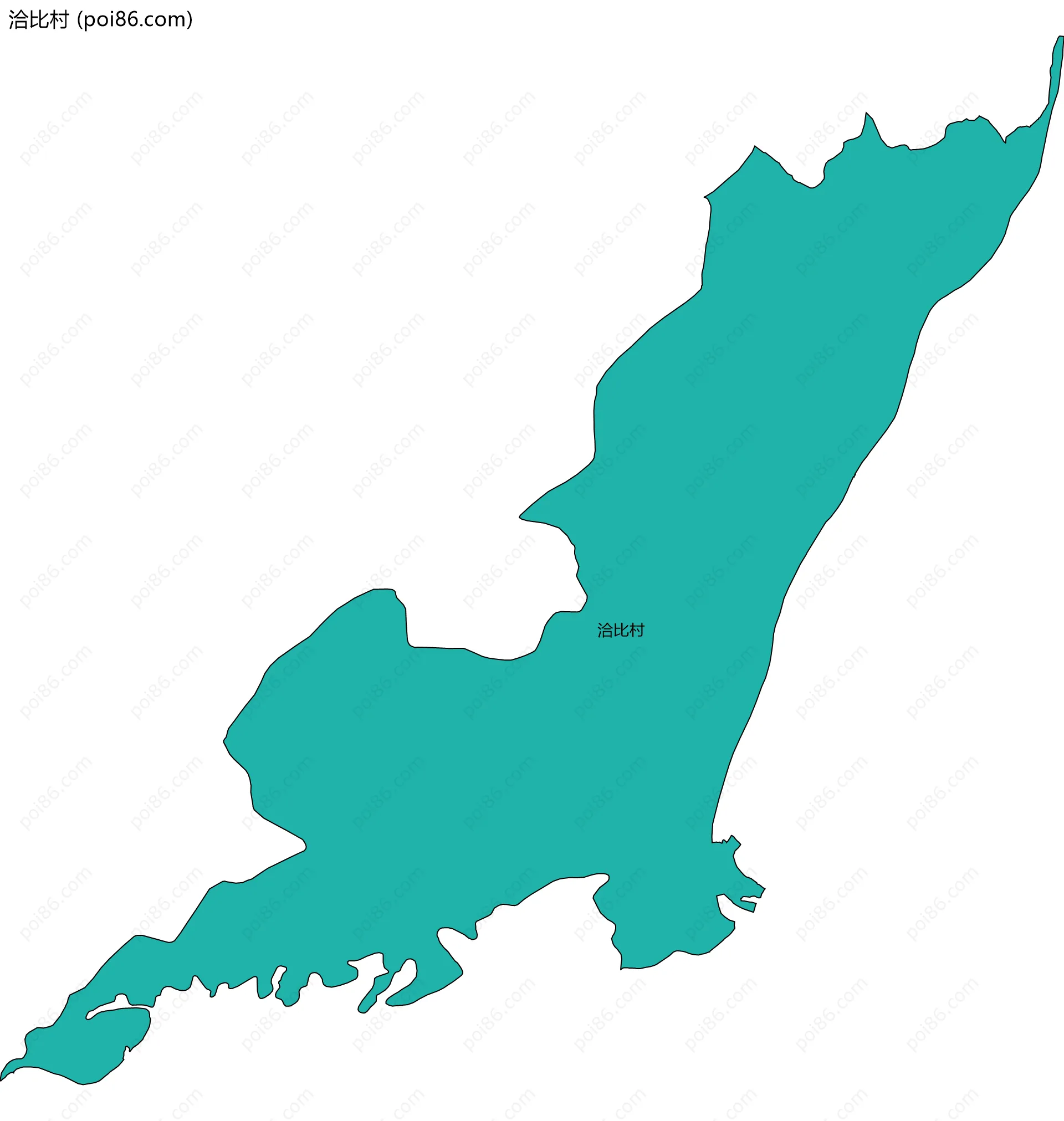 洽比村边界地图