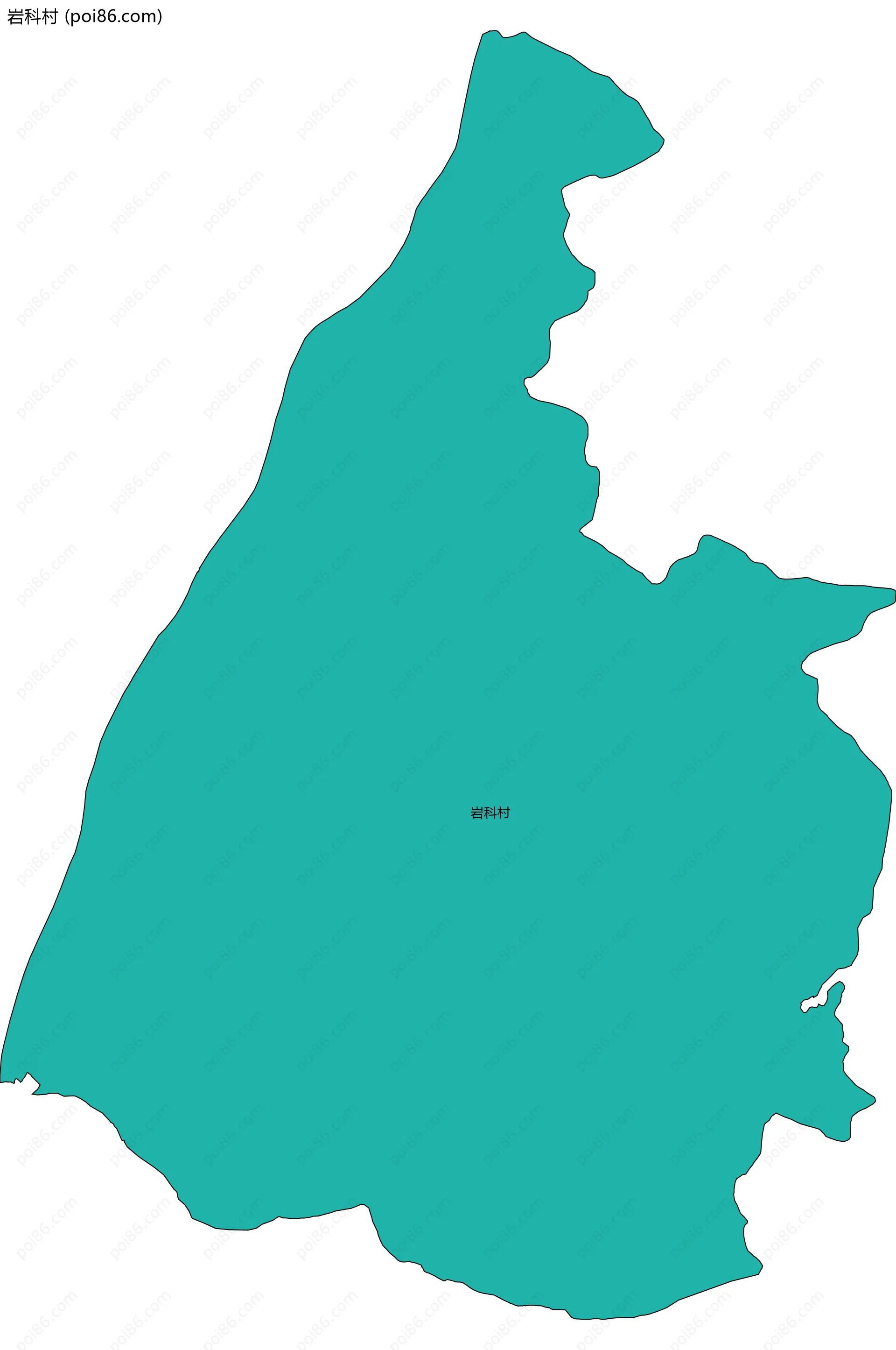 岩科村边界地图