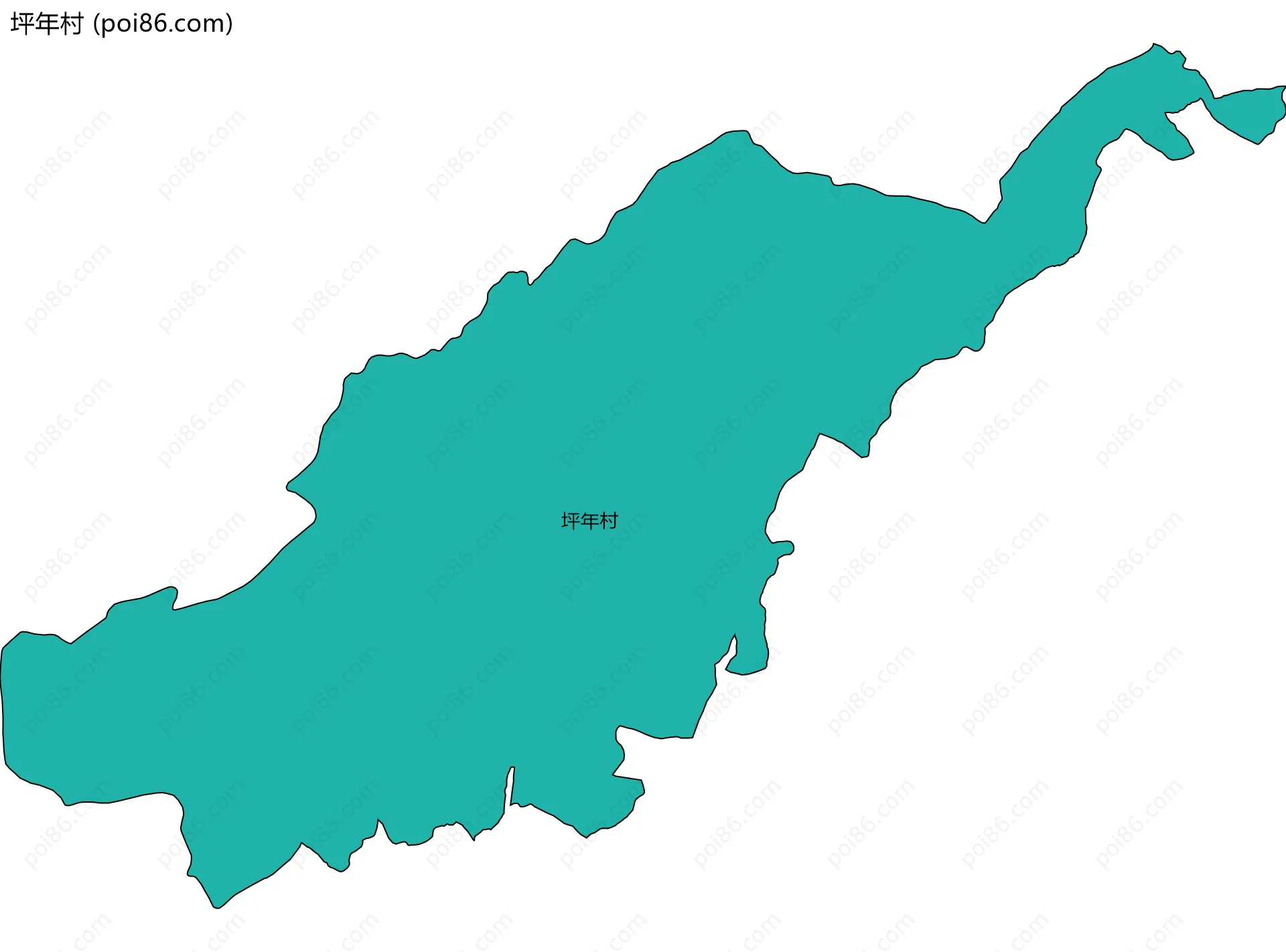 坪年村边界地图