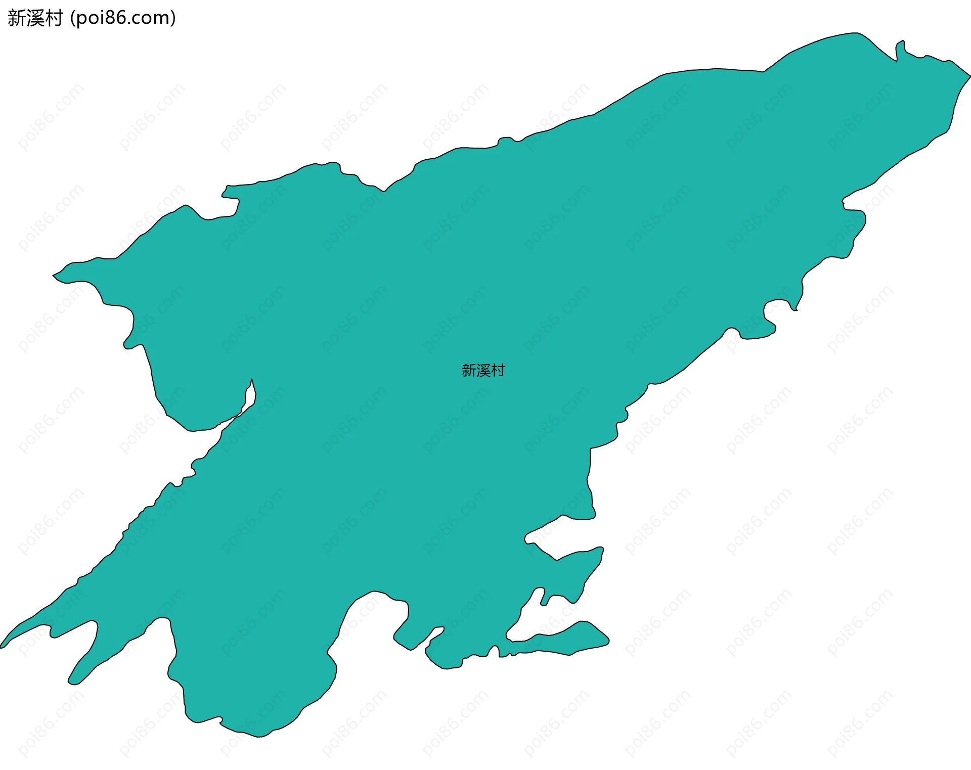 新溪村边界地图