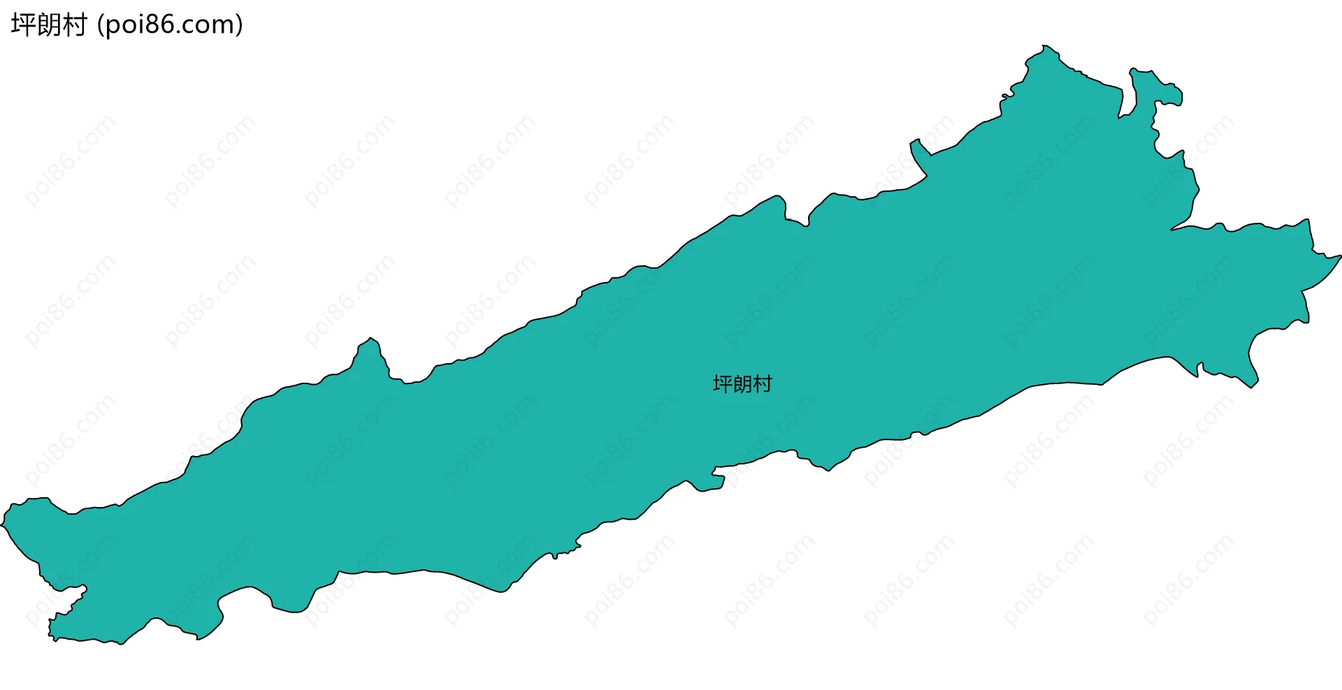 坪朗村边界地图