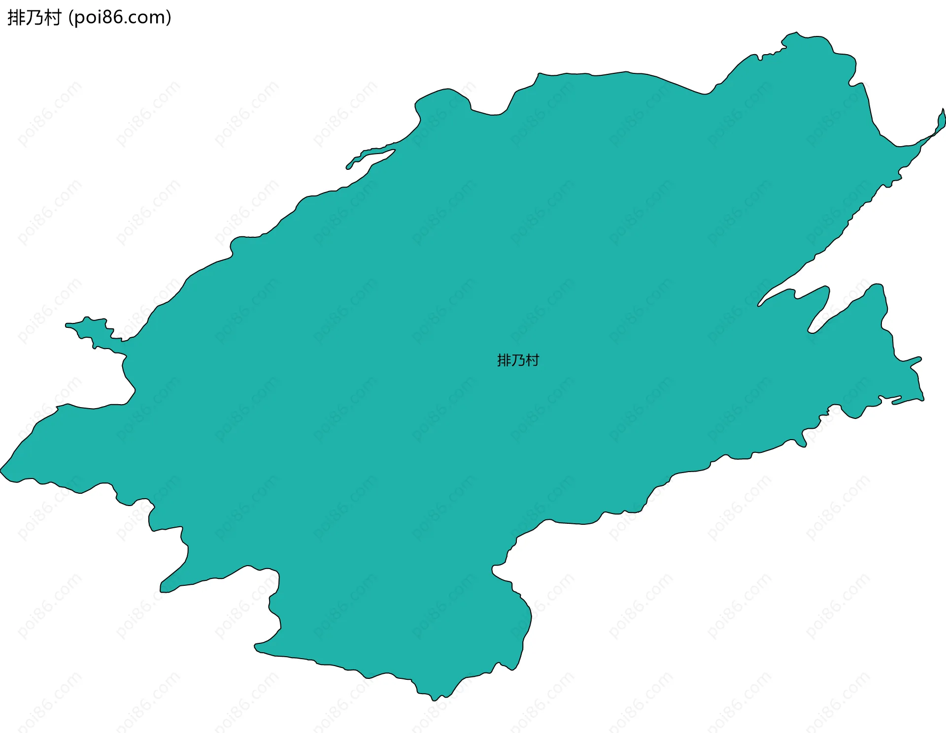 排乃村边界地图