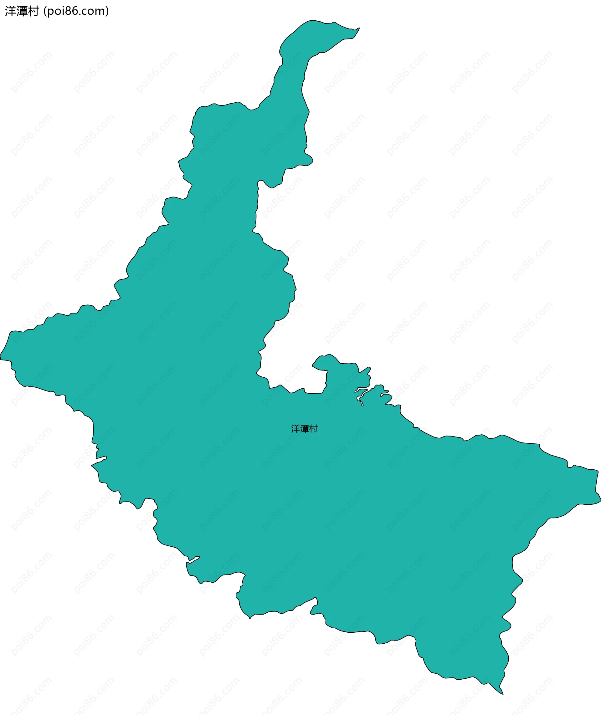 洋潭村边界地图