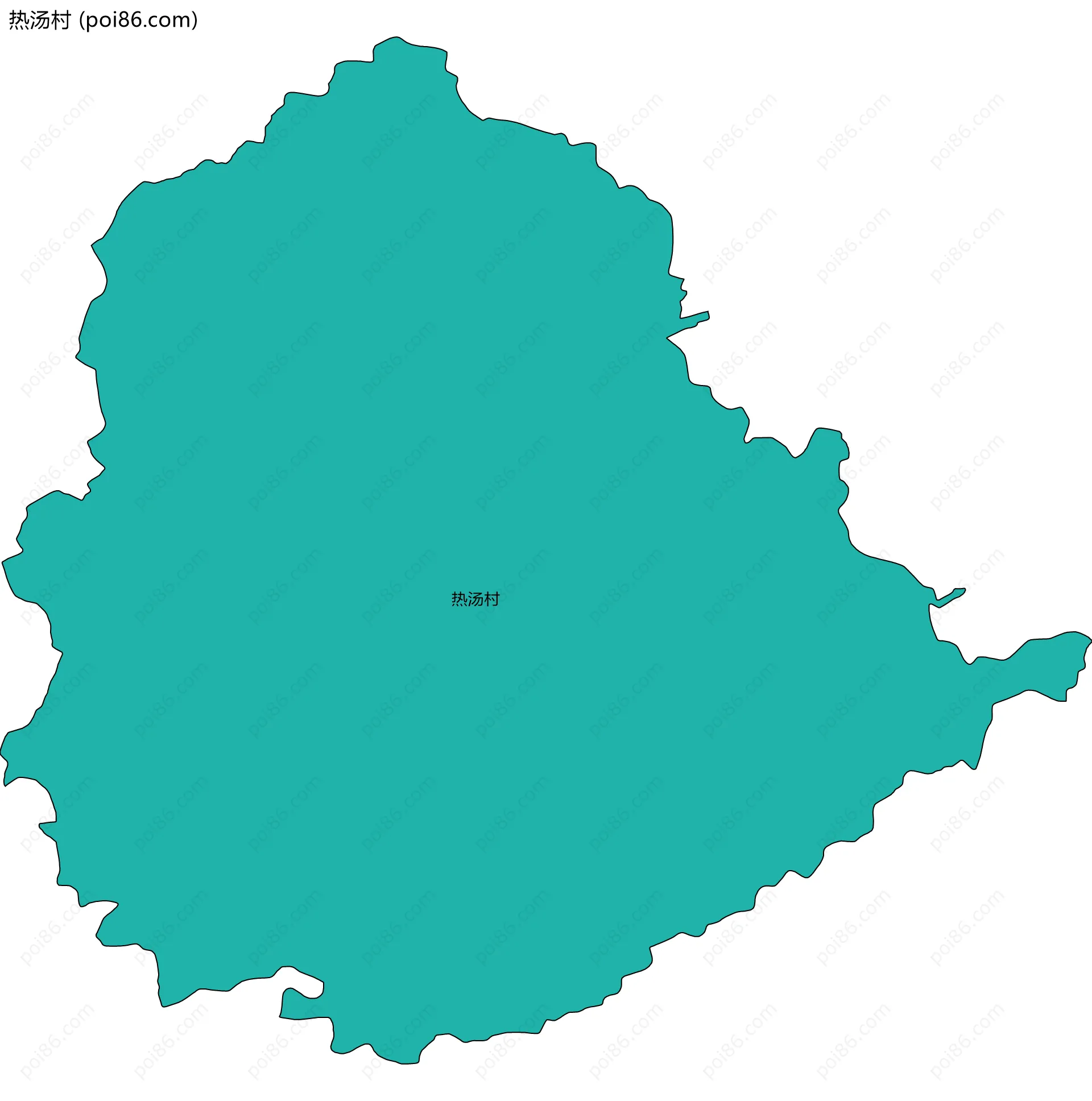 热汤村边界地图