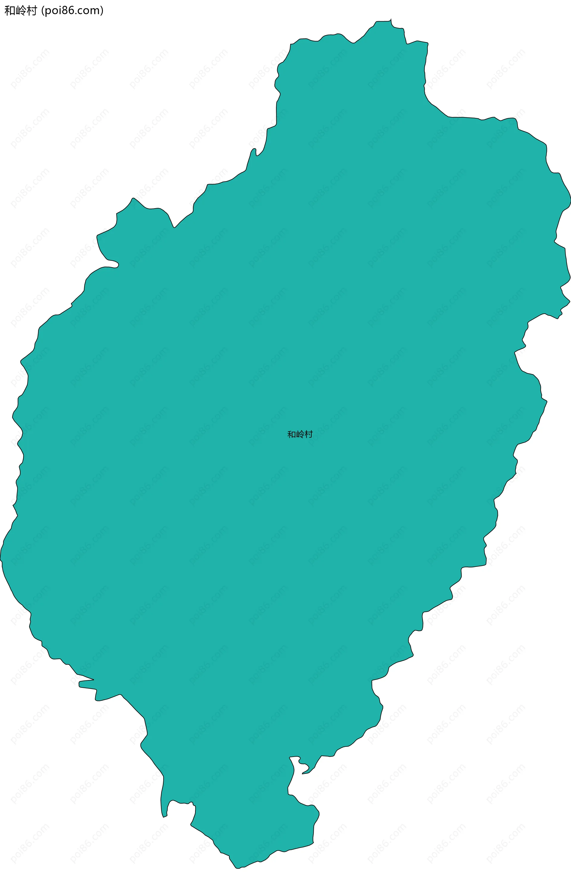 和岭村边界地图