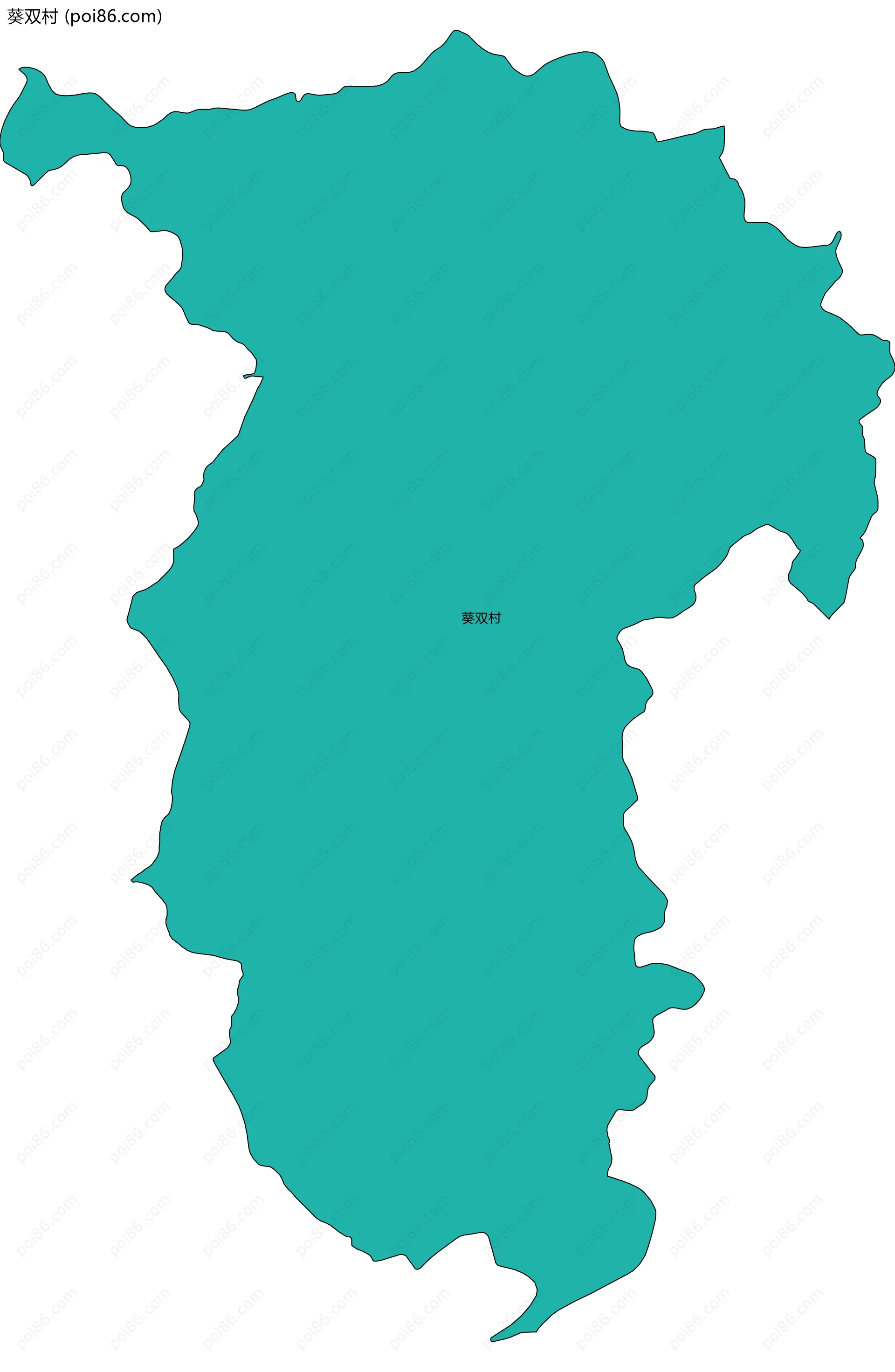 葵双村边界地图