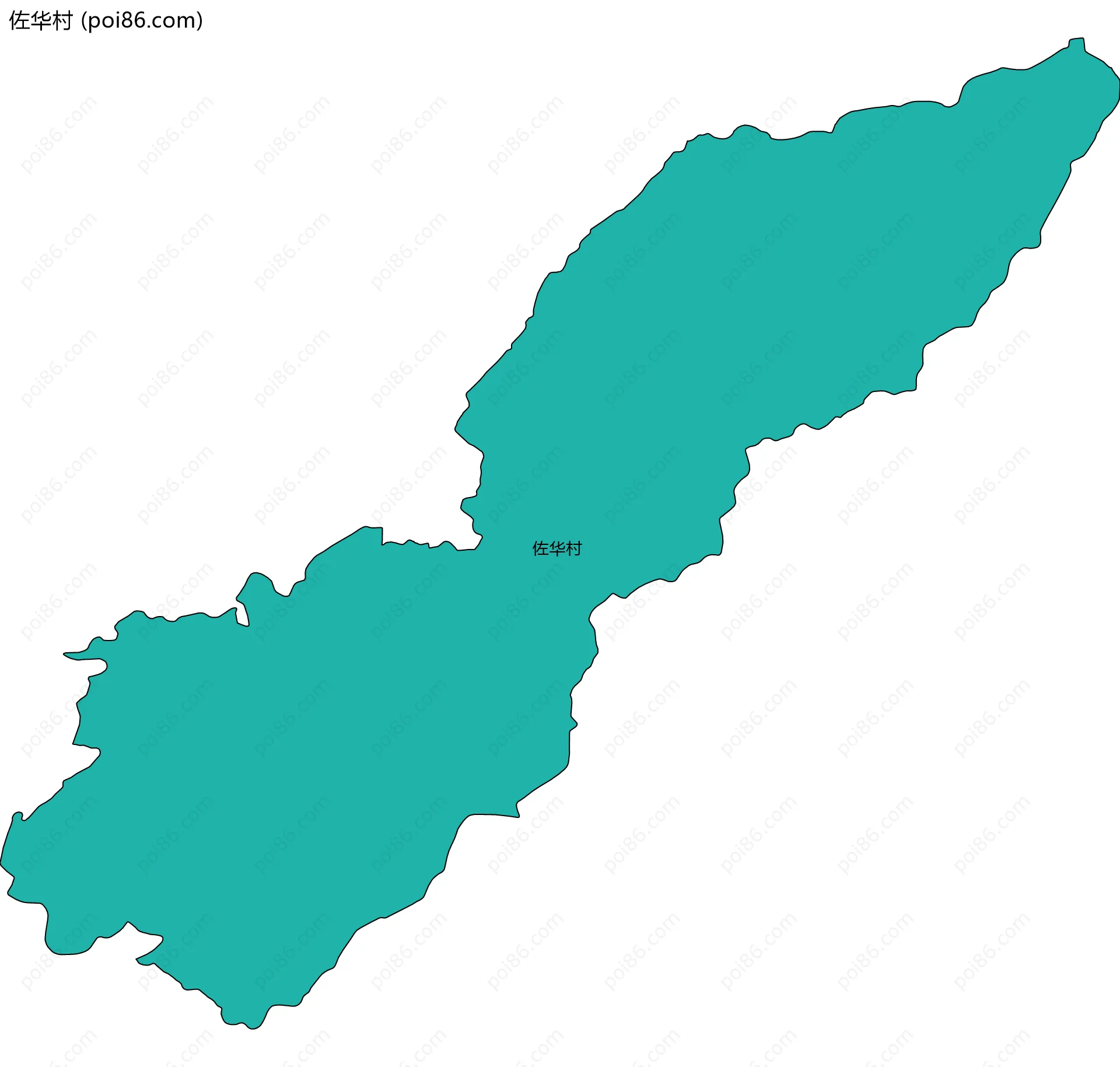 佐华村边界地图