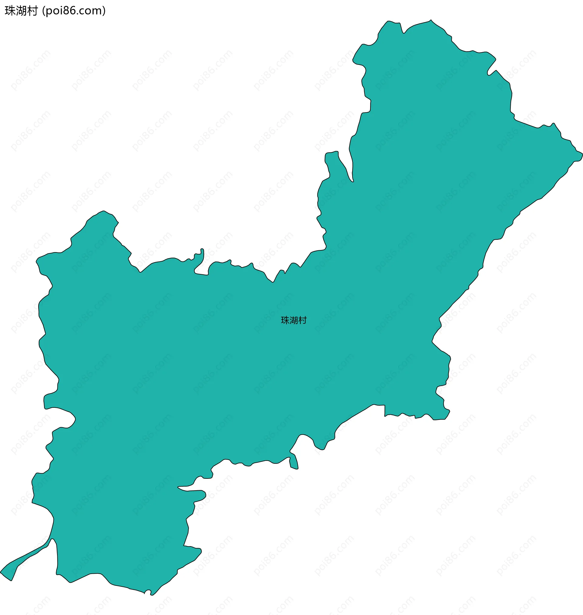 珠湖村边界地图