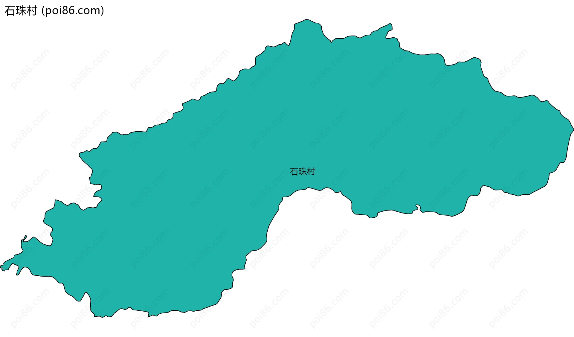 石珠村边界地图