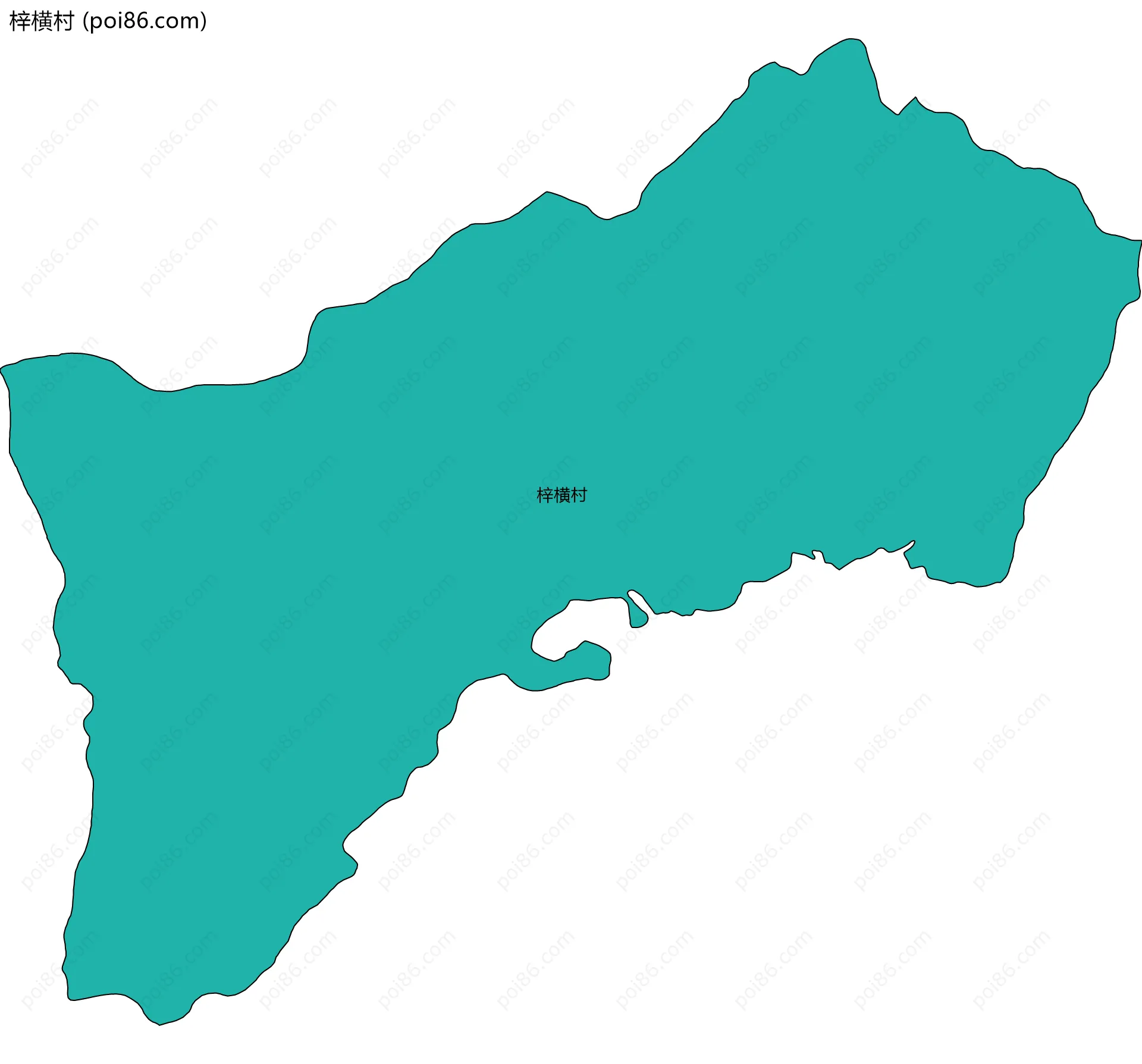 梓横村边界地图