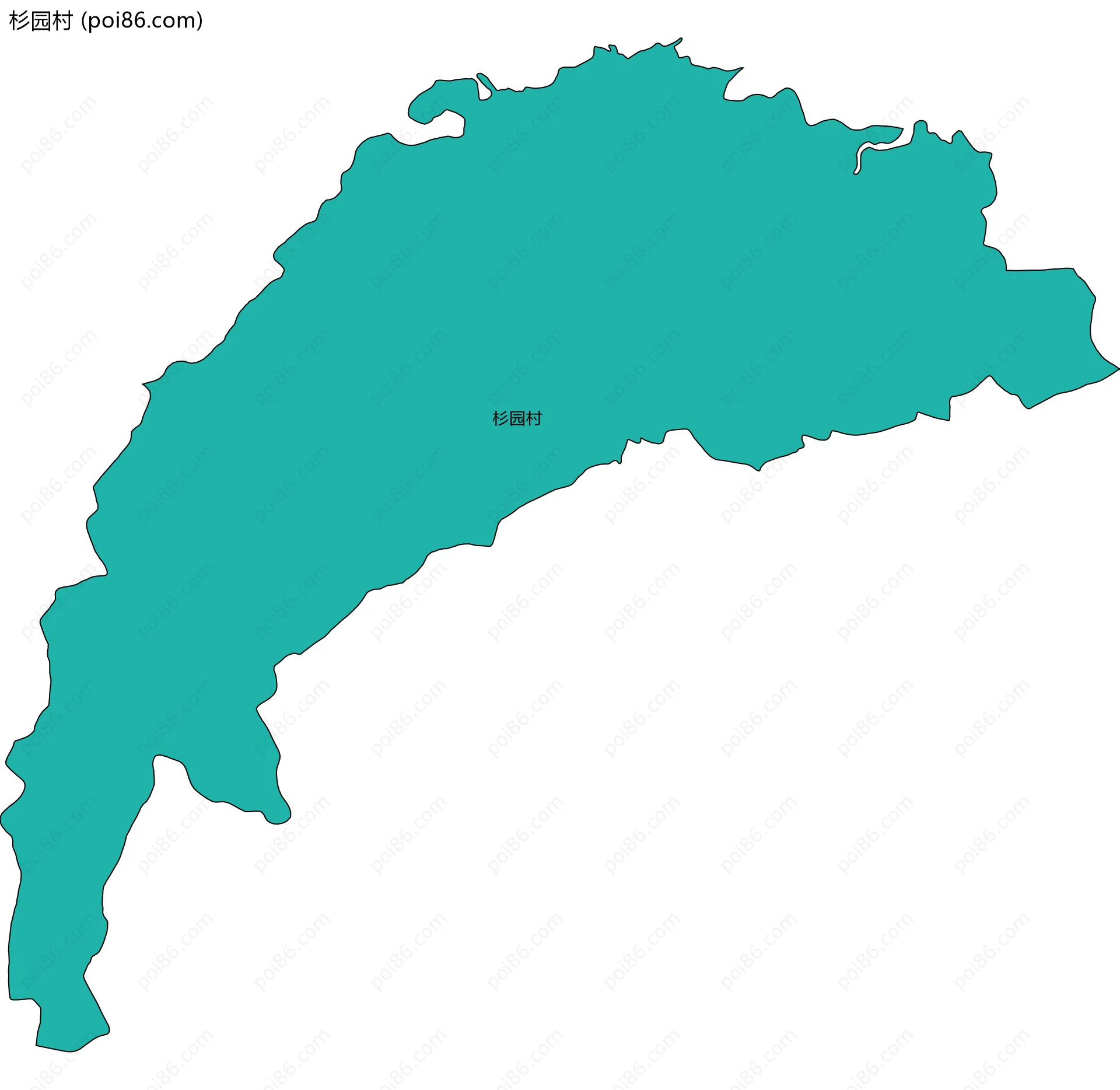 杉园村边界地图