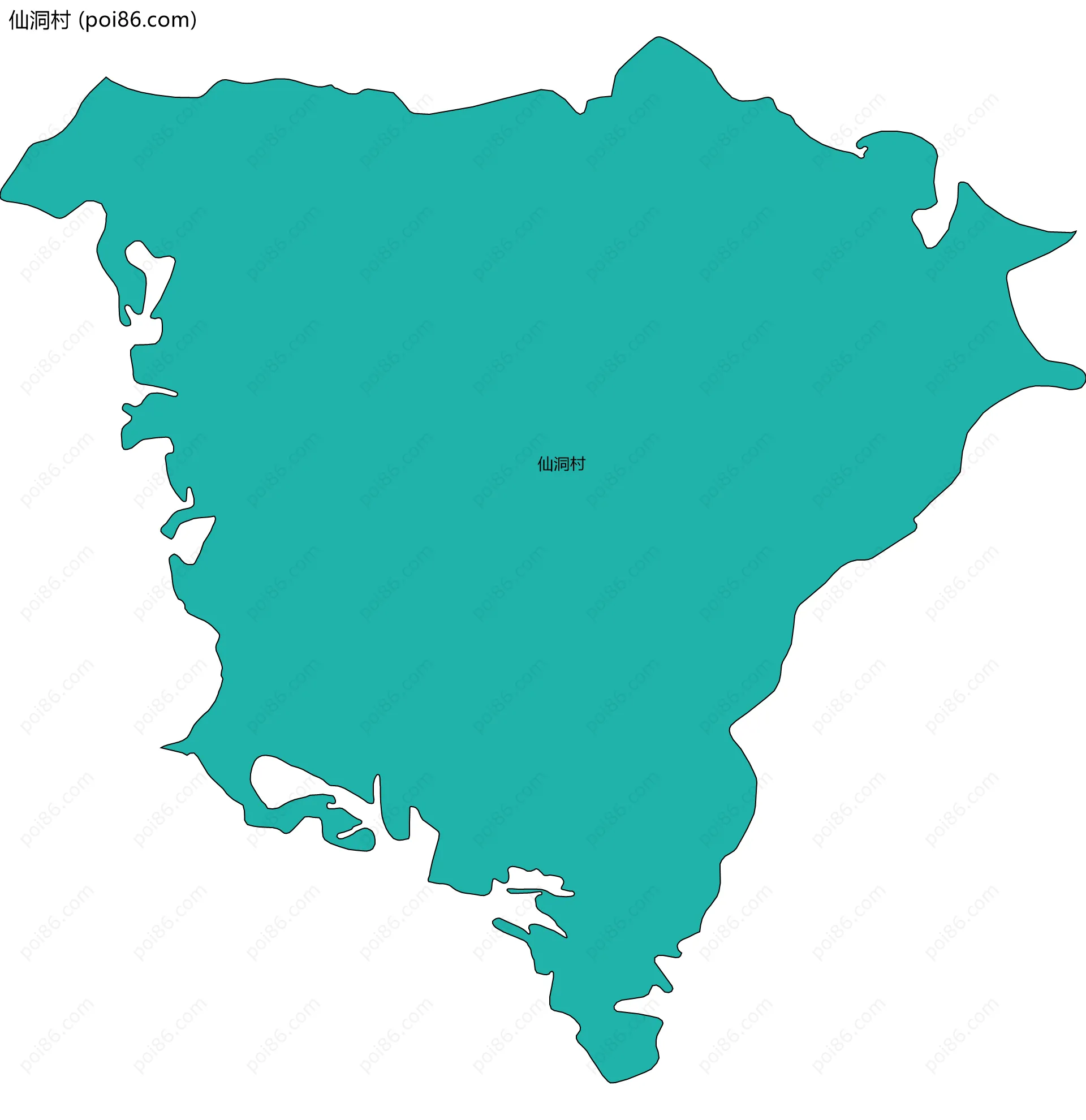 仙洞村边界地图