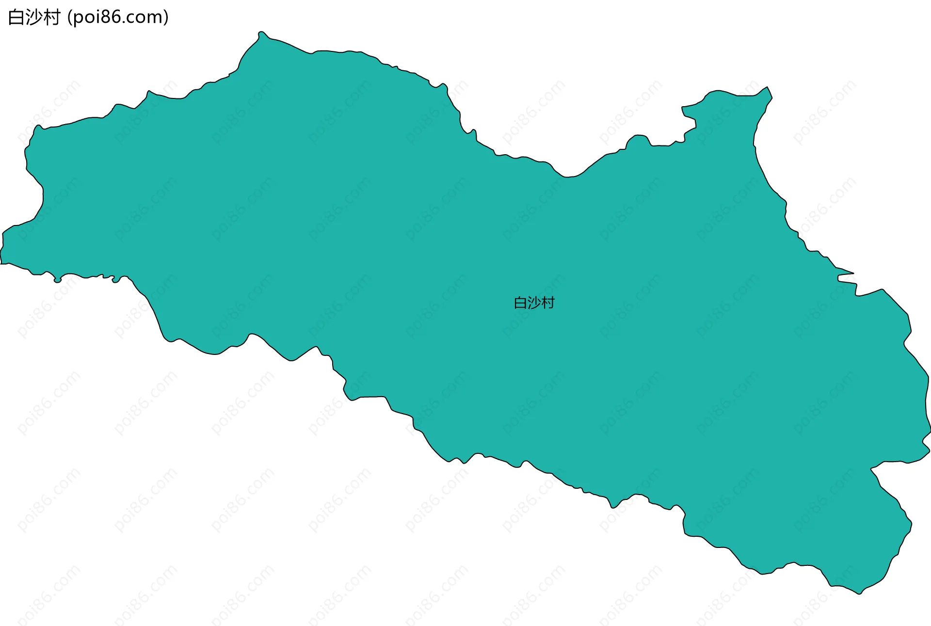 白沙村边界地图