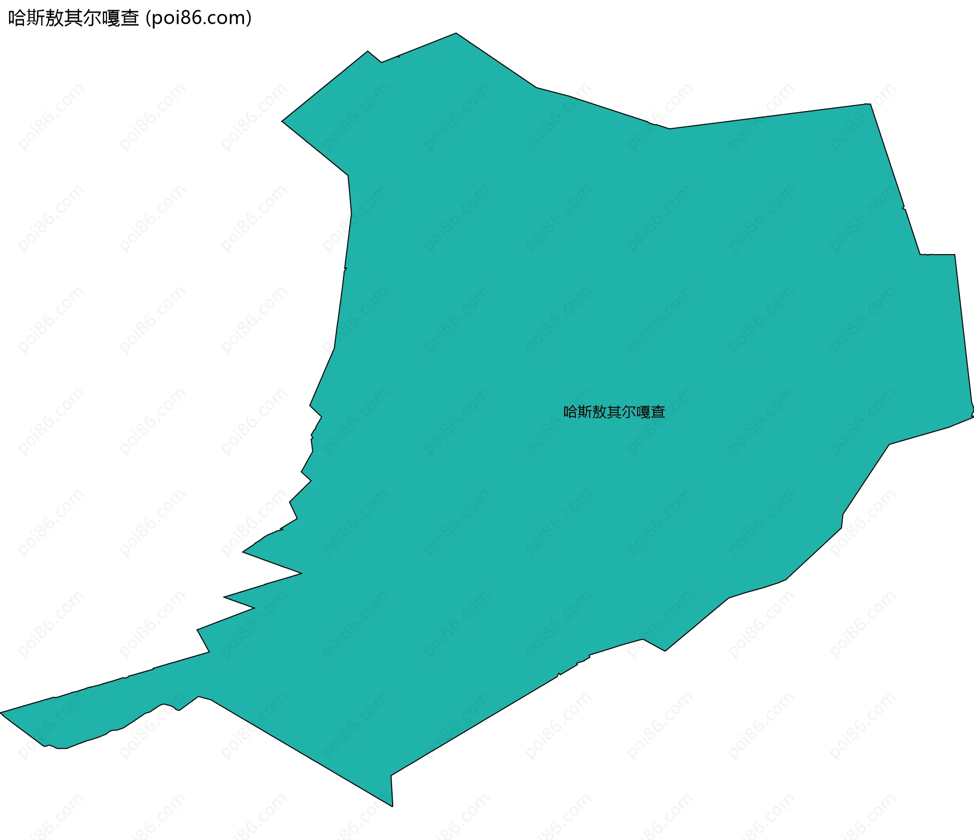 哈斯敖其尔嘎查边界地图