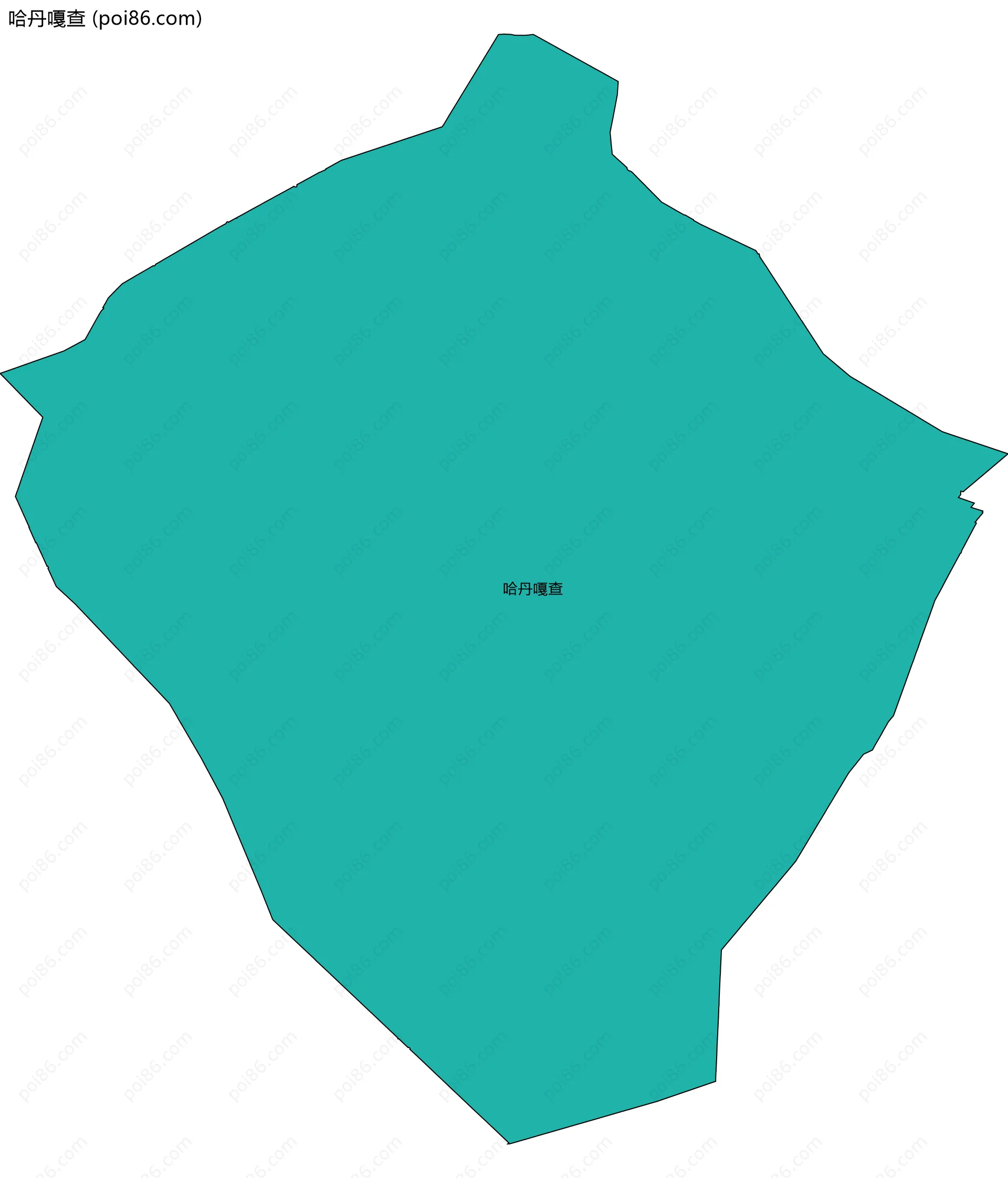 哈丹嘎查边界地图