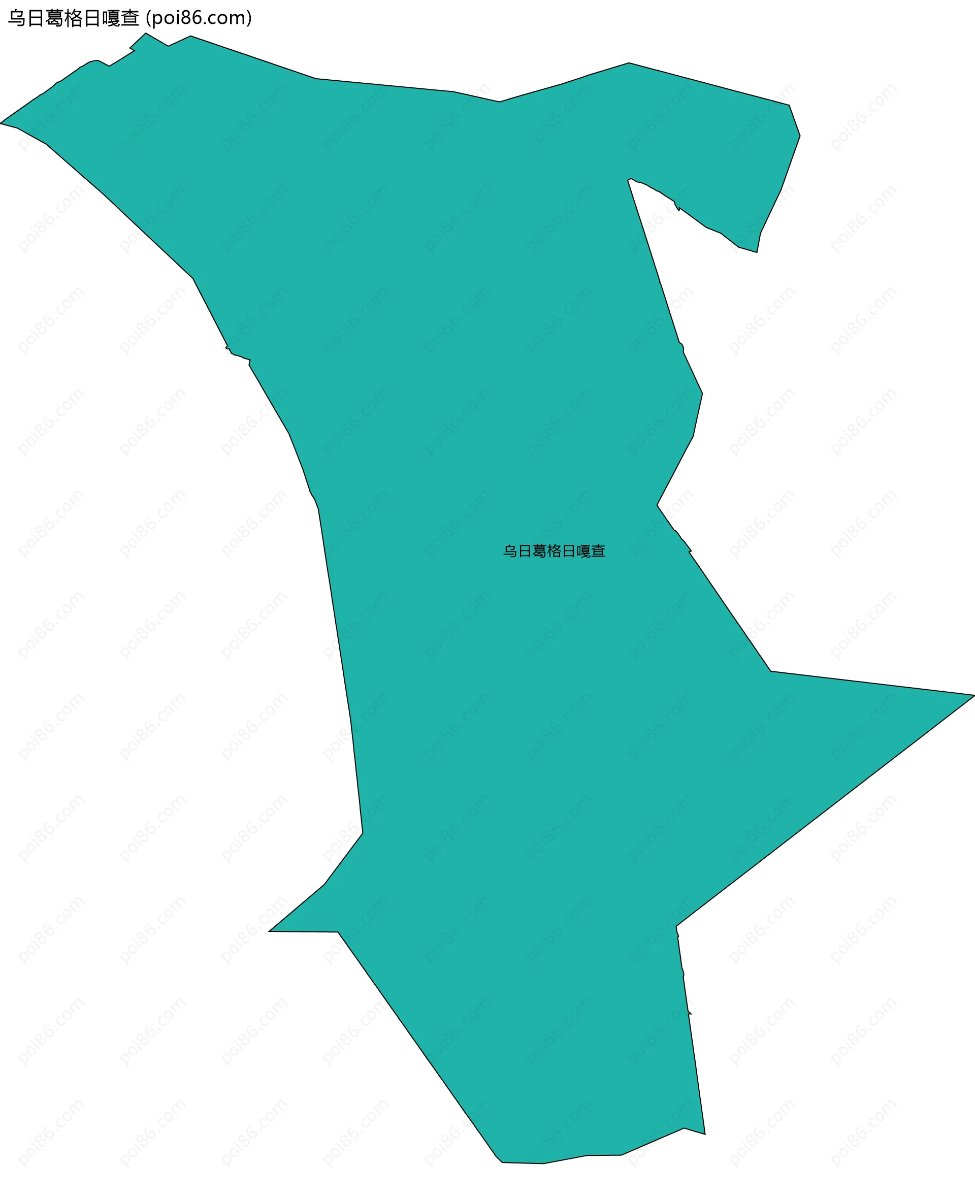 乌日葛格日嘎查边界地图