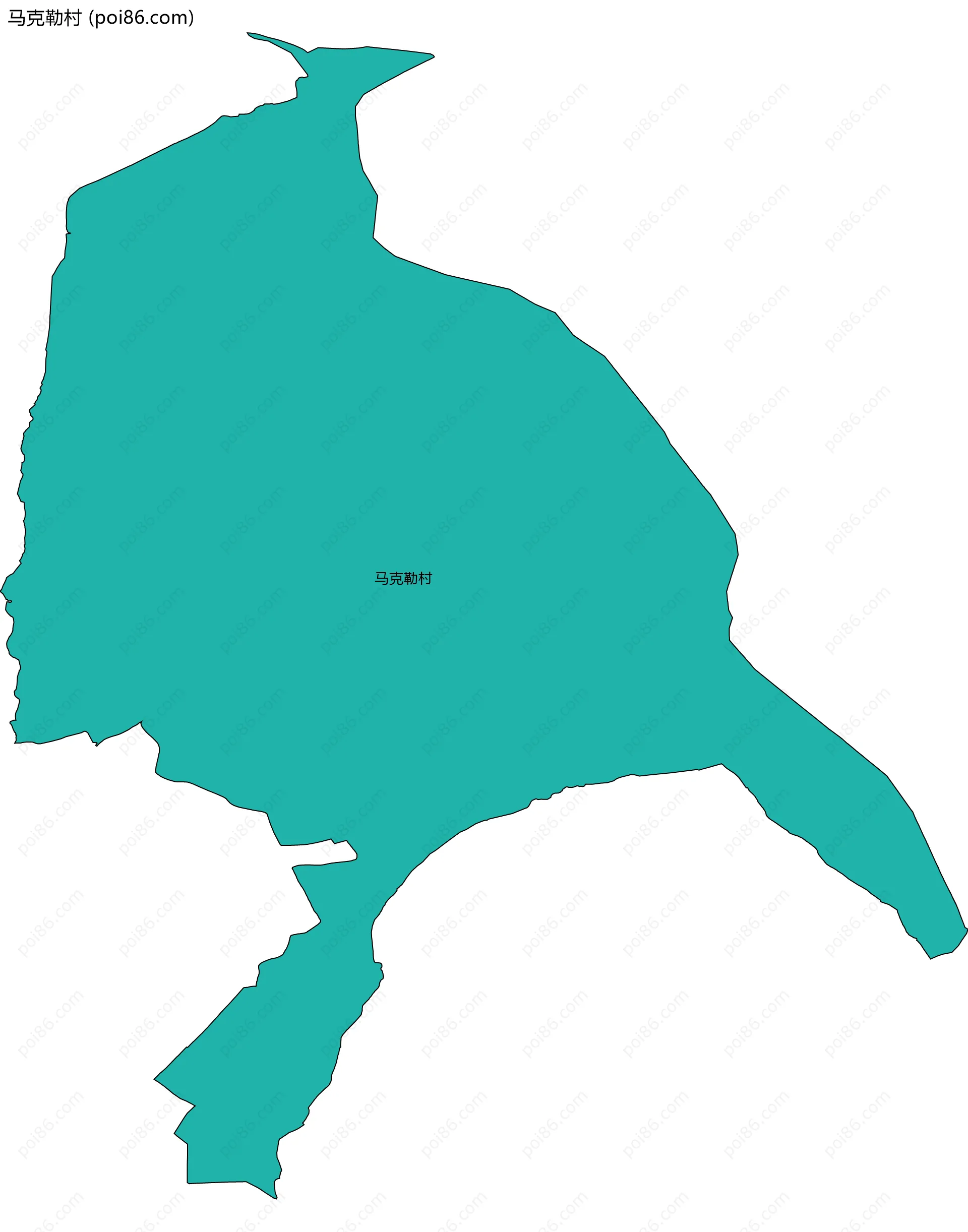 马克勒村边界地图