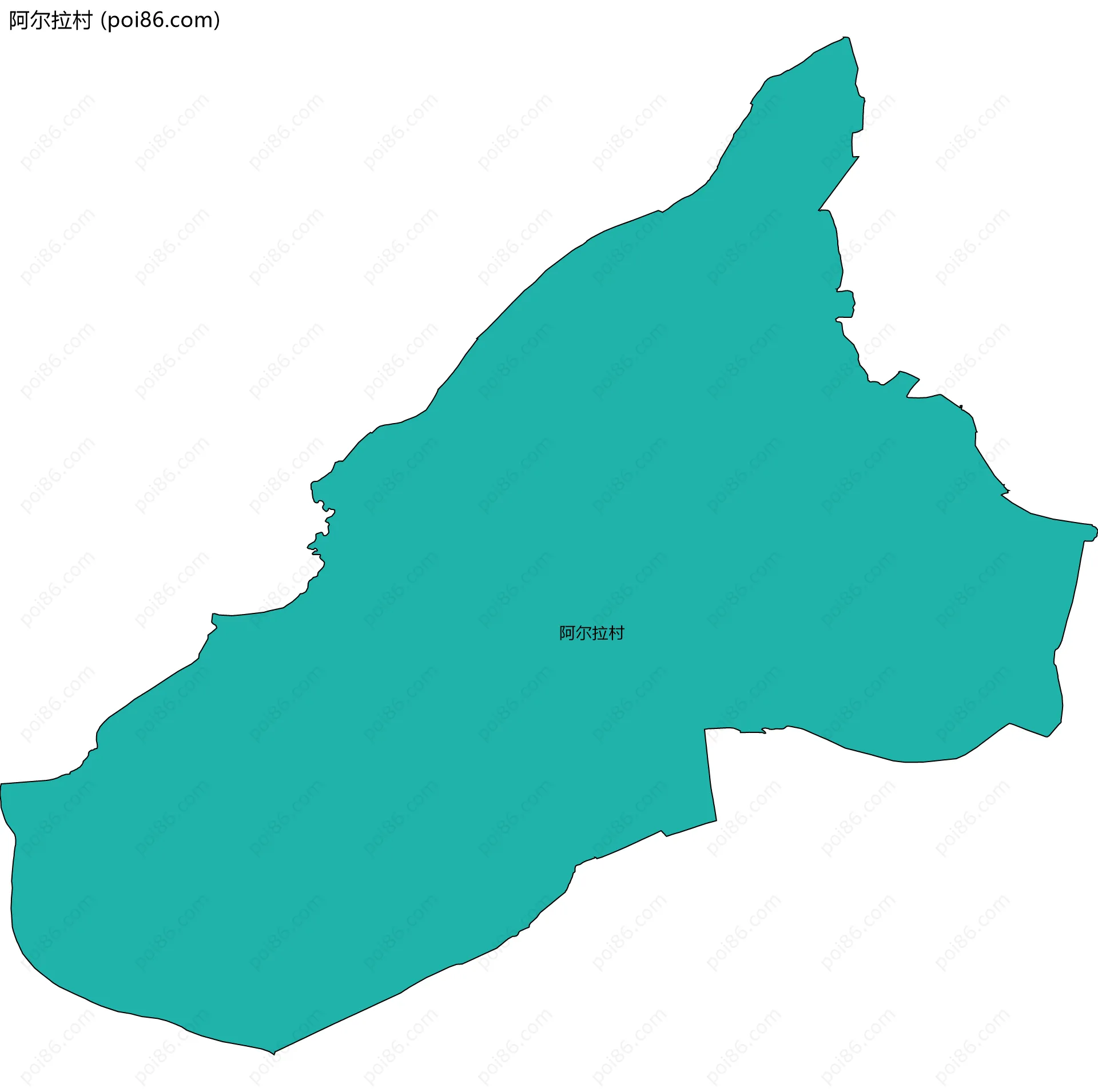 阿尔拉村边界地图