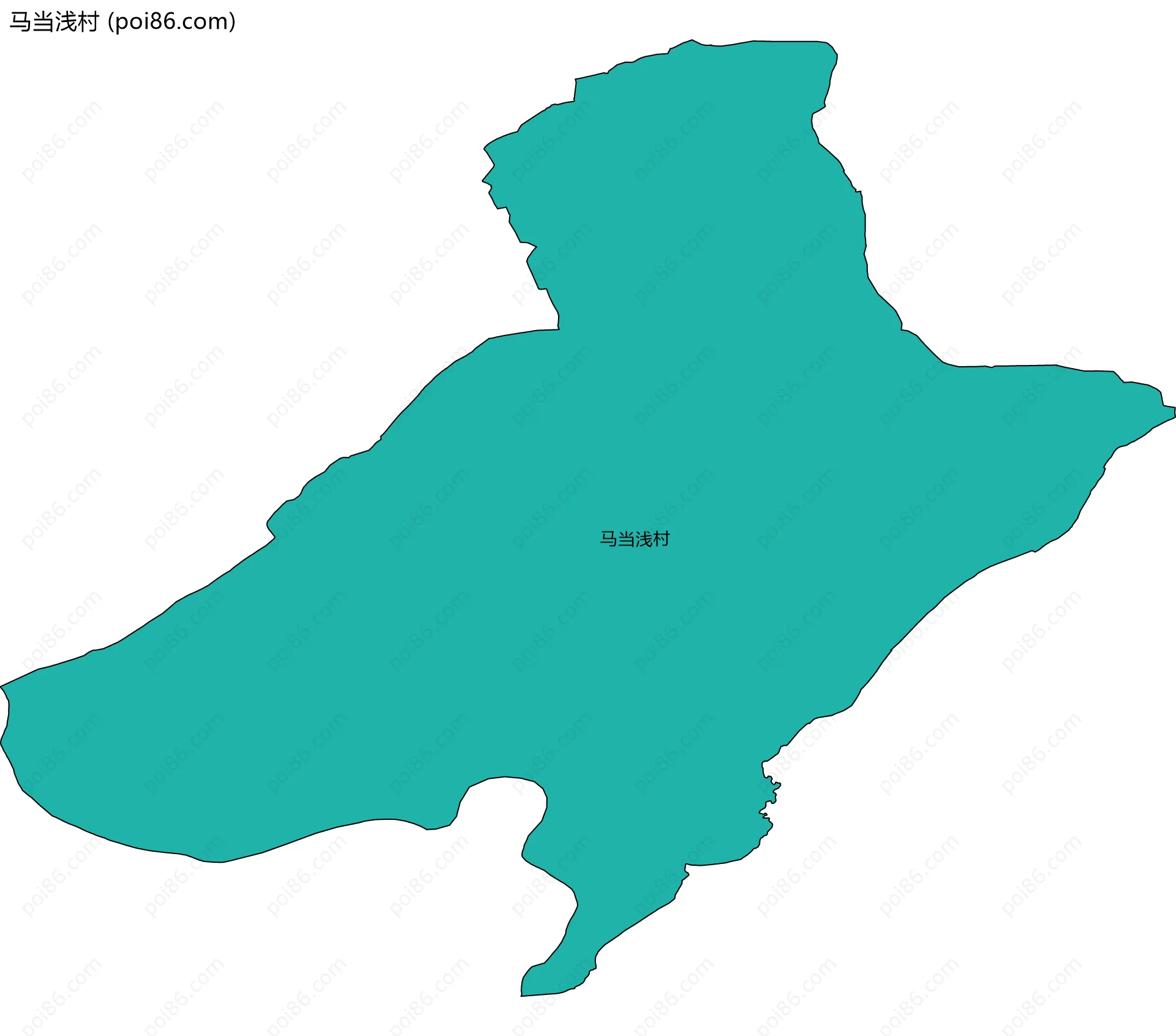 马当浅村边界地图