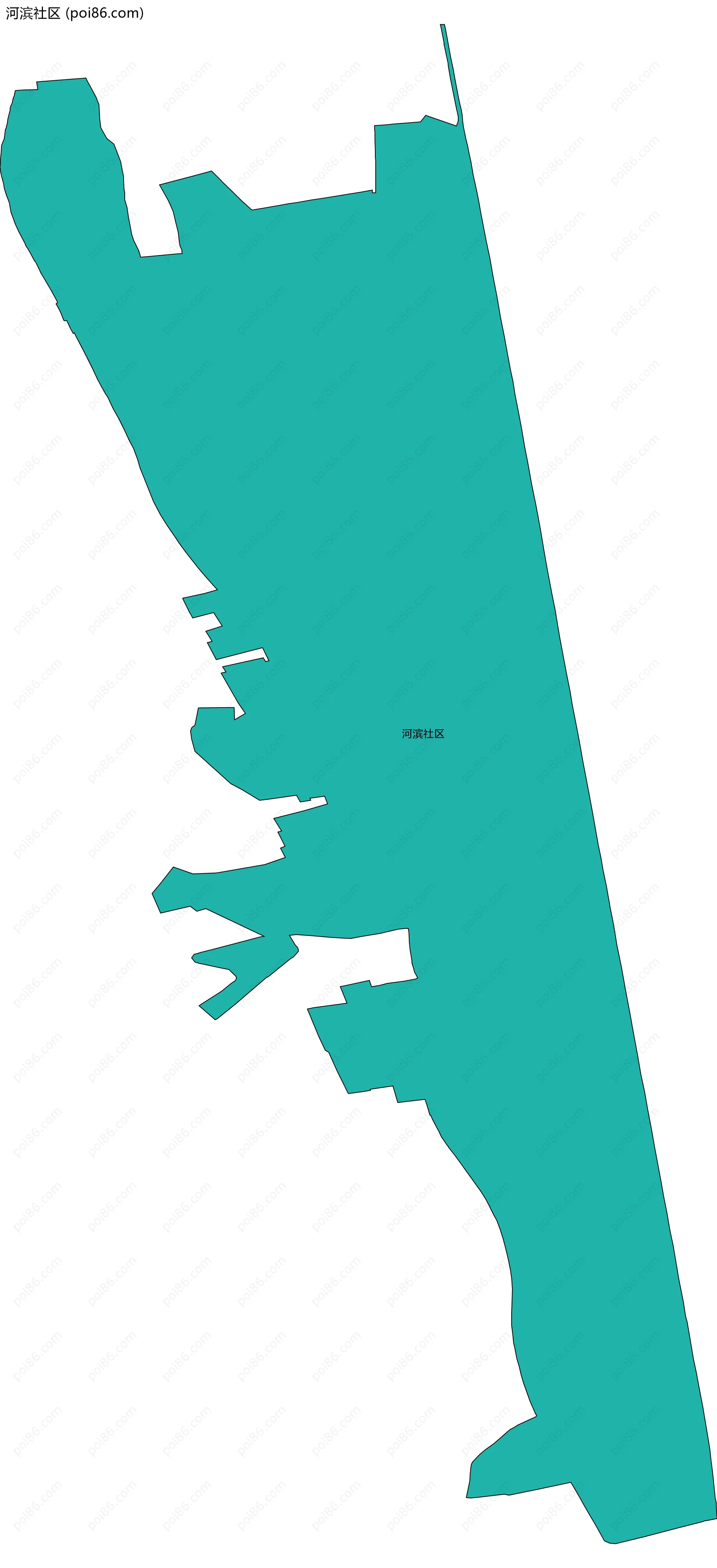 河滨社区边界地图