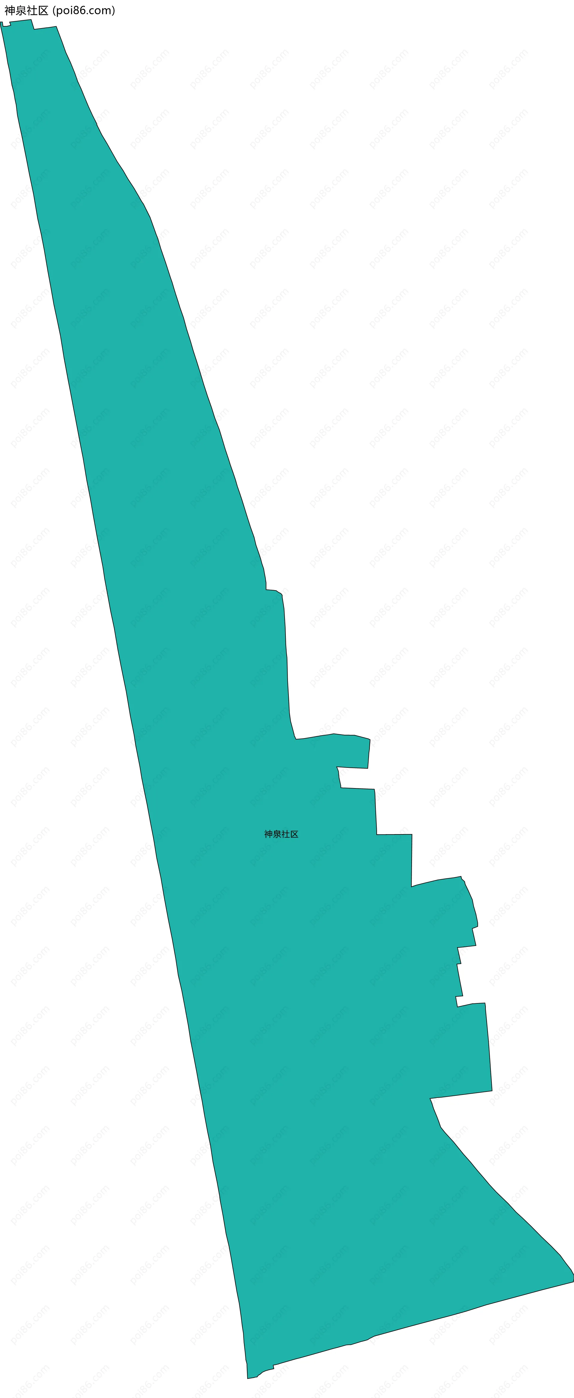 神泉社区边界地图