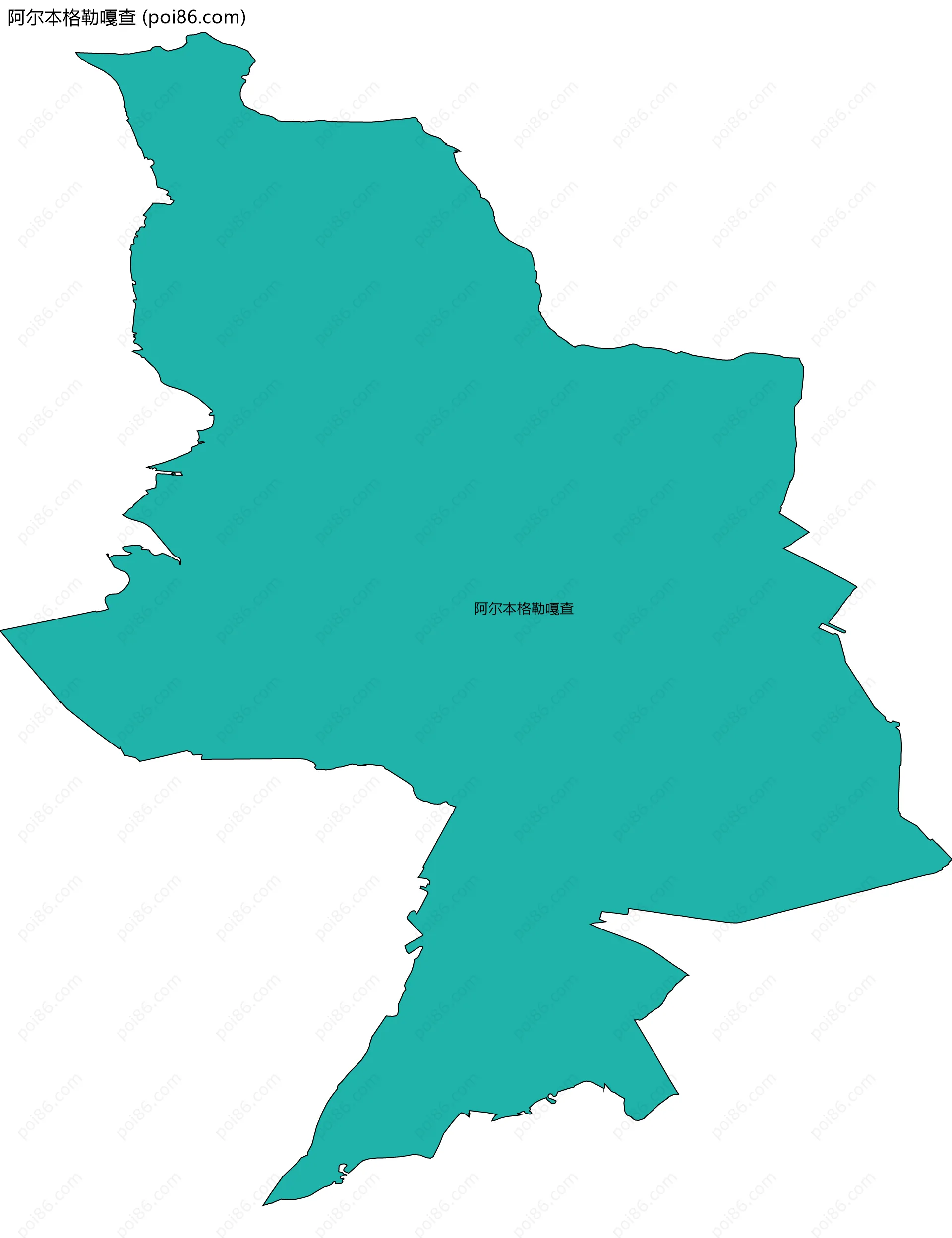 阿尔本格勒嘎查边界地图