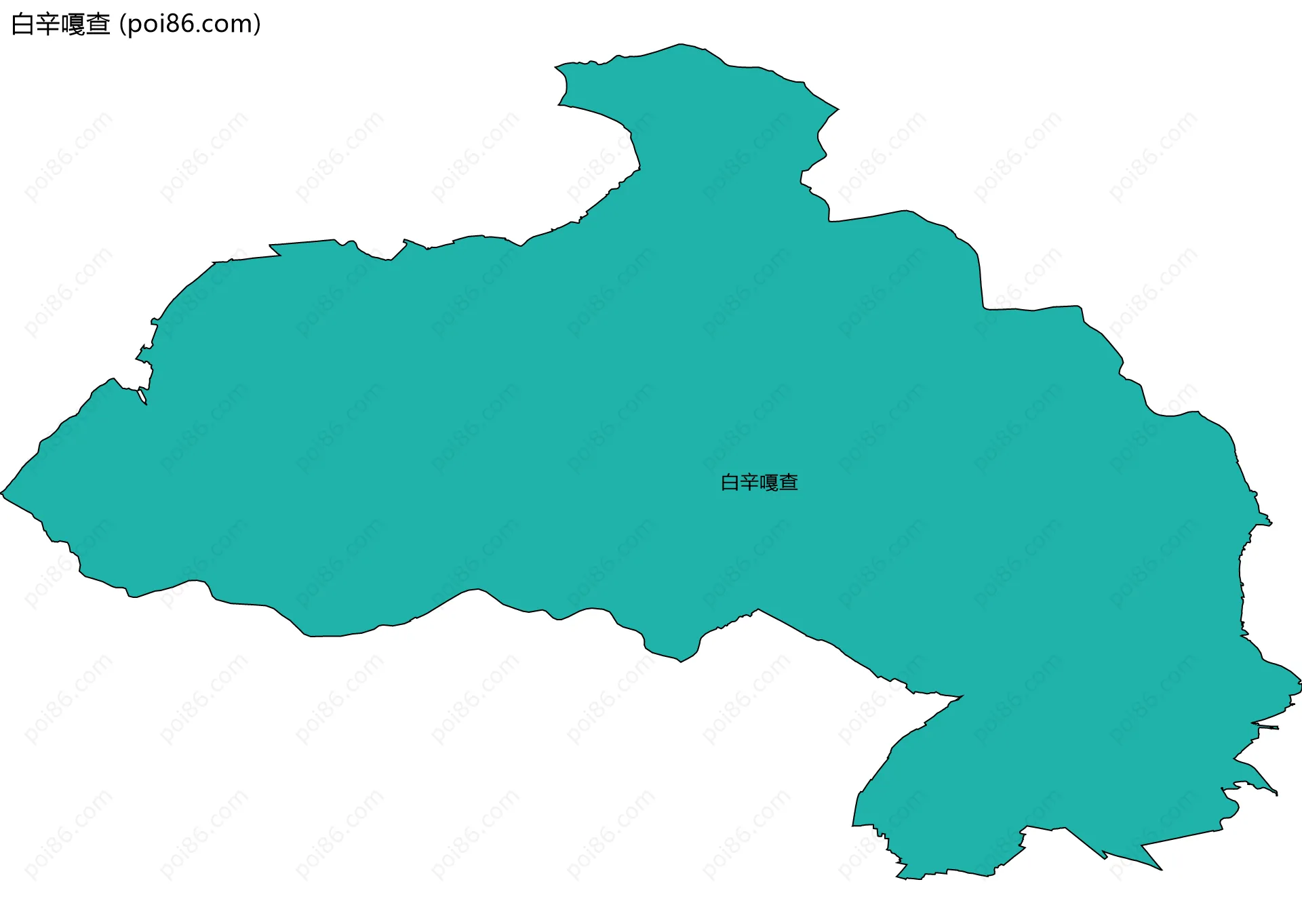 白辛嘎查边界地图