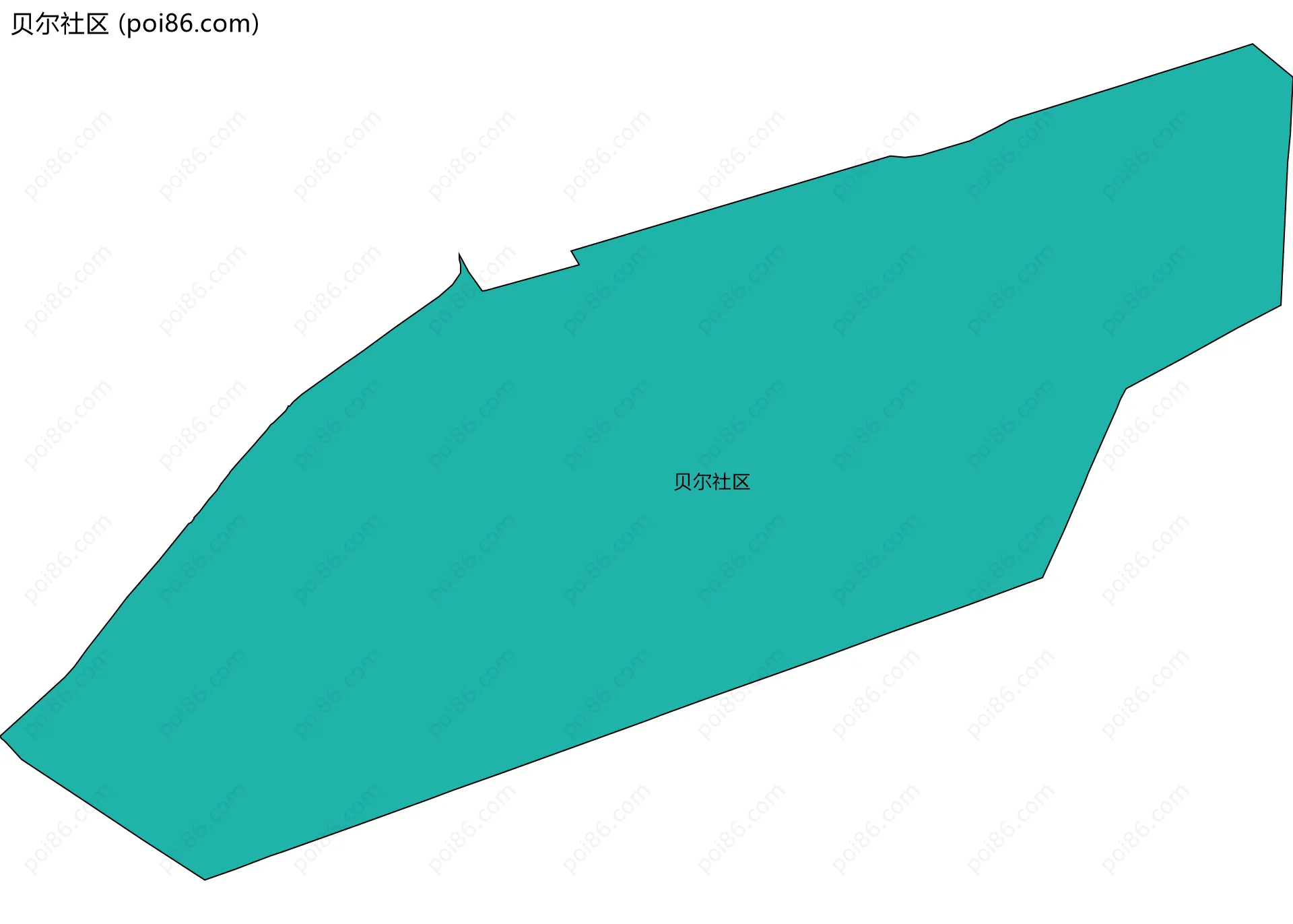 贝尔社区边界地图