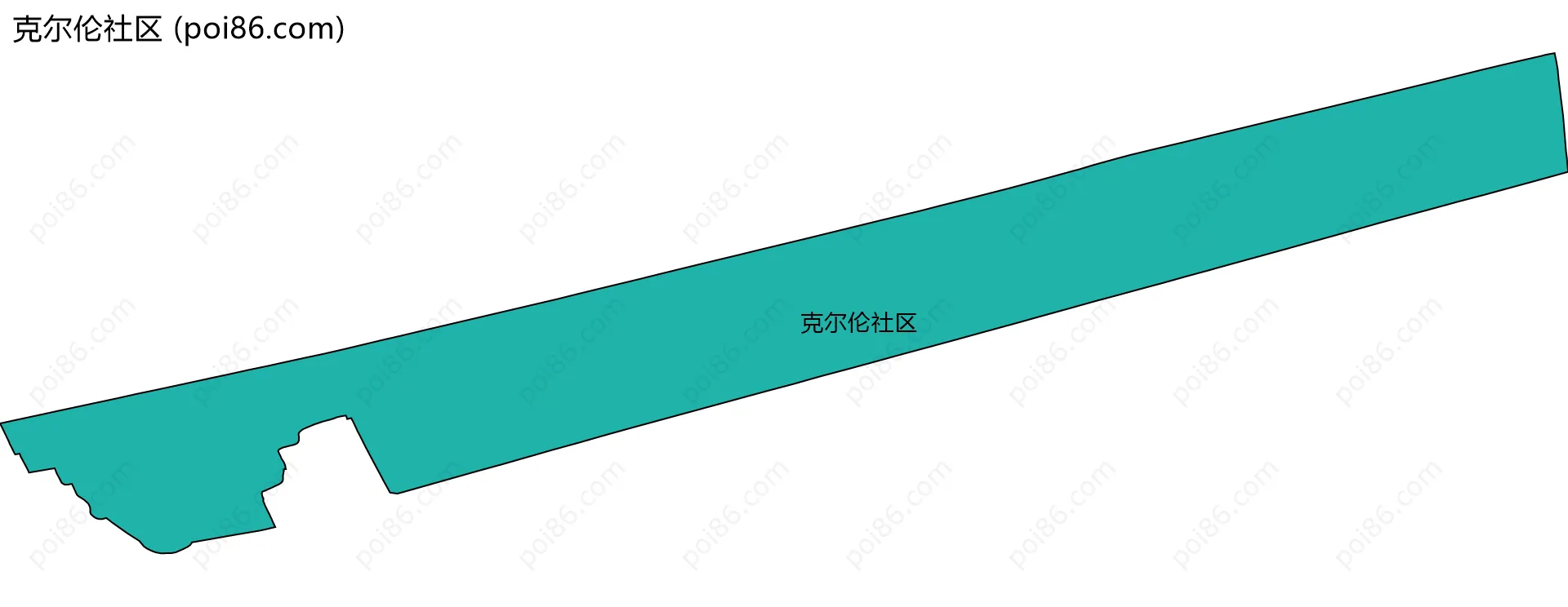 克尔伦社区边界地图